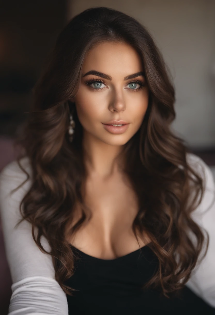 Femme arafed avec de gros seins, fille sexy aux yeux verts, Portrait Sophie Mudd, cheveux bruns et grands yeux, selfie of a young woman, Les yeux dans la chambre, Violet Myers, ohne Maquillage, maquillage naturel, Look directly into the camera, Visage avec Artgram, dezentes Maquillage, Superbe photo du corps entier, piercing green eyes, Bel angle, fille mignonne, Full body image, corps entier entier, Prise de vue du corps entier, brunette goddess, high level of detail, Pose satisfaite, brin, bikini, Jouer dans le sable