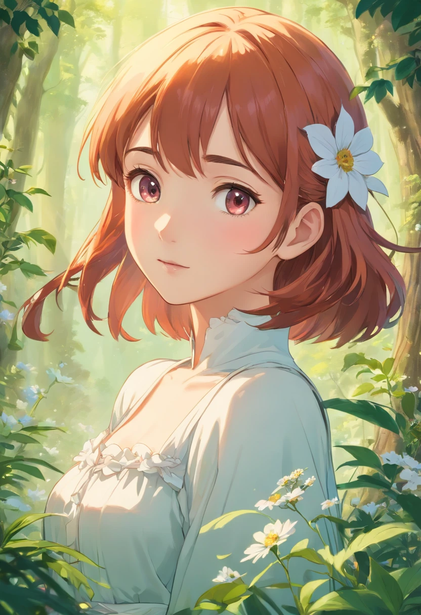 niedliche Frau unter Nieselregen, (elegant, Beautiful face), transparent white dress, Waldmoos, (Sommersprossen:0.8), Blumenfeld, , lockiges rotes Haar, magical atmosphere, (kurzes Haar), ((Detaillierter Skin, Hautstruktur)), Ultradetailliert, (Aufwendig detailliert, Feine Details, Hyperdetailliert), Raytracing, sub-surface scatter, (Fantasy-Unterwelt auf Hintergrund), diffuses, weiches Licht, light depth of field, bis (Oliver Wetter), Bokeh mit scharfem Fokus, (Realistic photo quality:1.4)