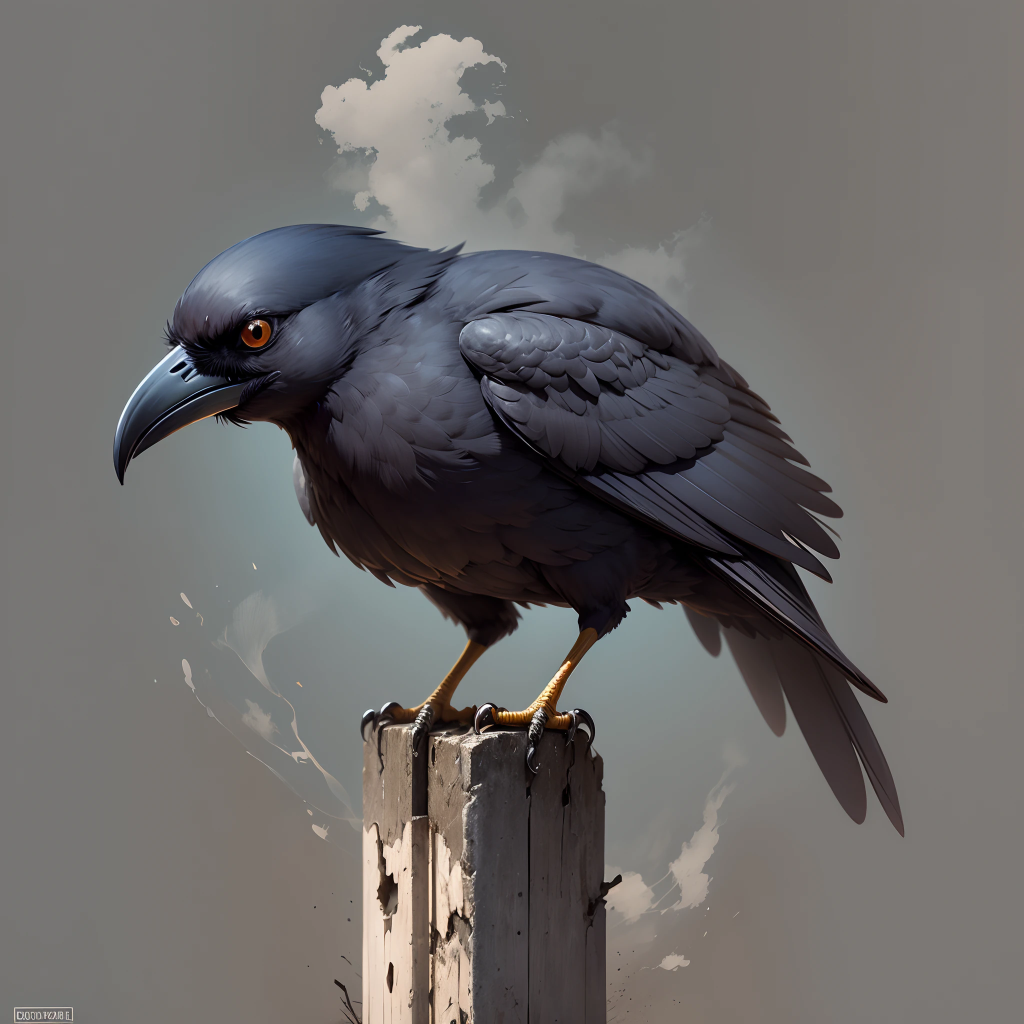 logo minimalist crow --auto --s2