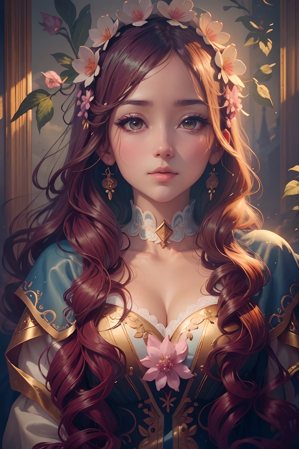 Baroque elements, intricate oil paintings bubbles and swirling fountains, painting of a beautiful landscape with a river and a bridge, beautiful art uhd 4 k, anime beautiful peace scene, anime nature, anime art wallpaper 4k, cotton candy, fluffy, beautiful puffy drillhair woman, hydrangea, mock orange, fragrance, orange scent, cherry blossom, swirling cotton candy clouds, anime art wallpaper 4 k, scenery artwork, anime art wallpaper 8 k, anime landscape wallpaper, beautiful anime scenery, anime nature wallpap, beautiful anime scene, anime wallpaper 4k, anime style 4 k
