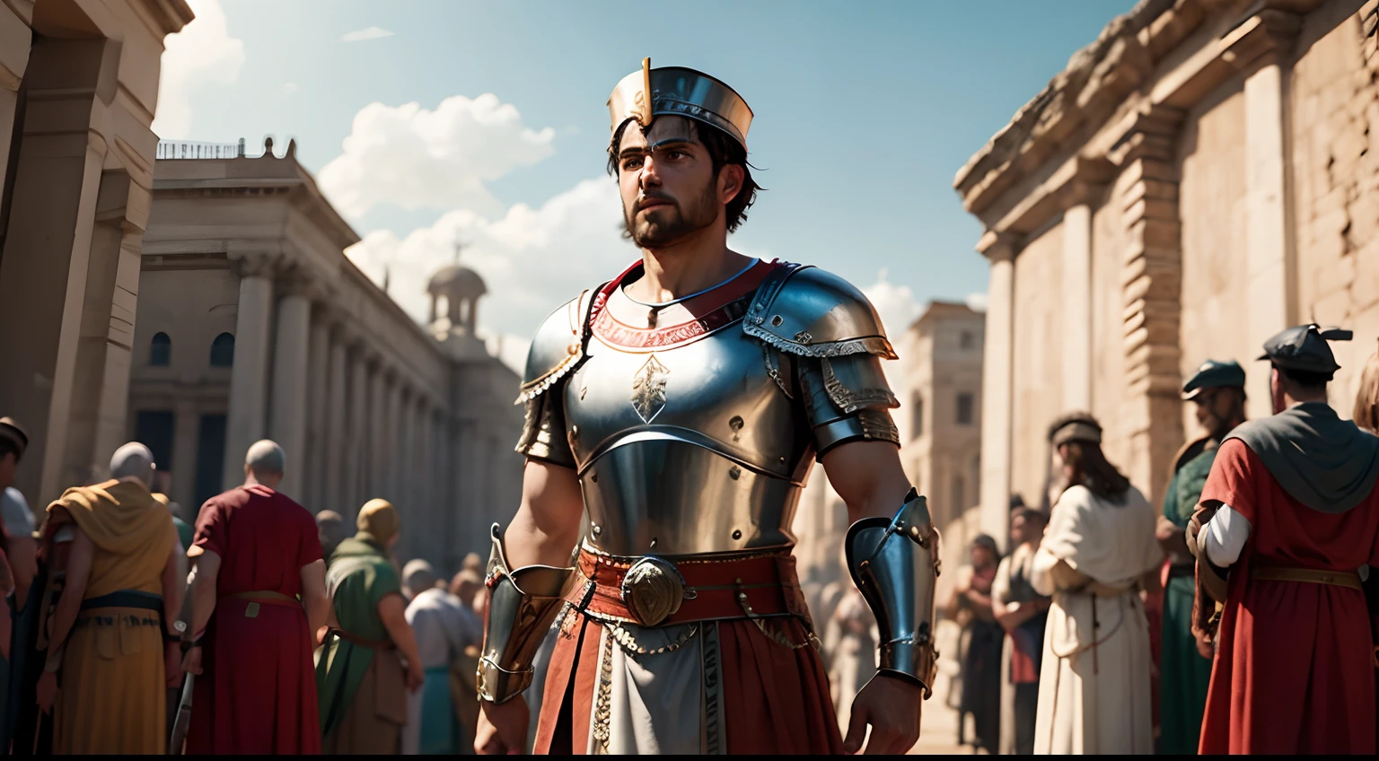 a Roman centurion, at the crucifixion of Jesus
