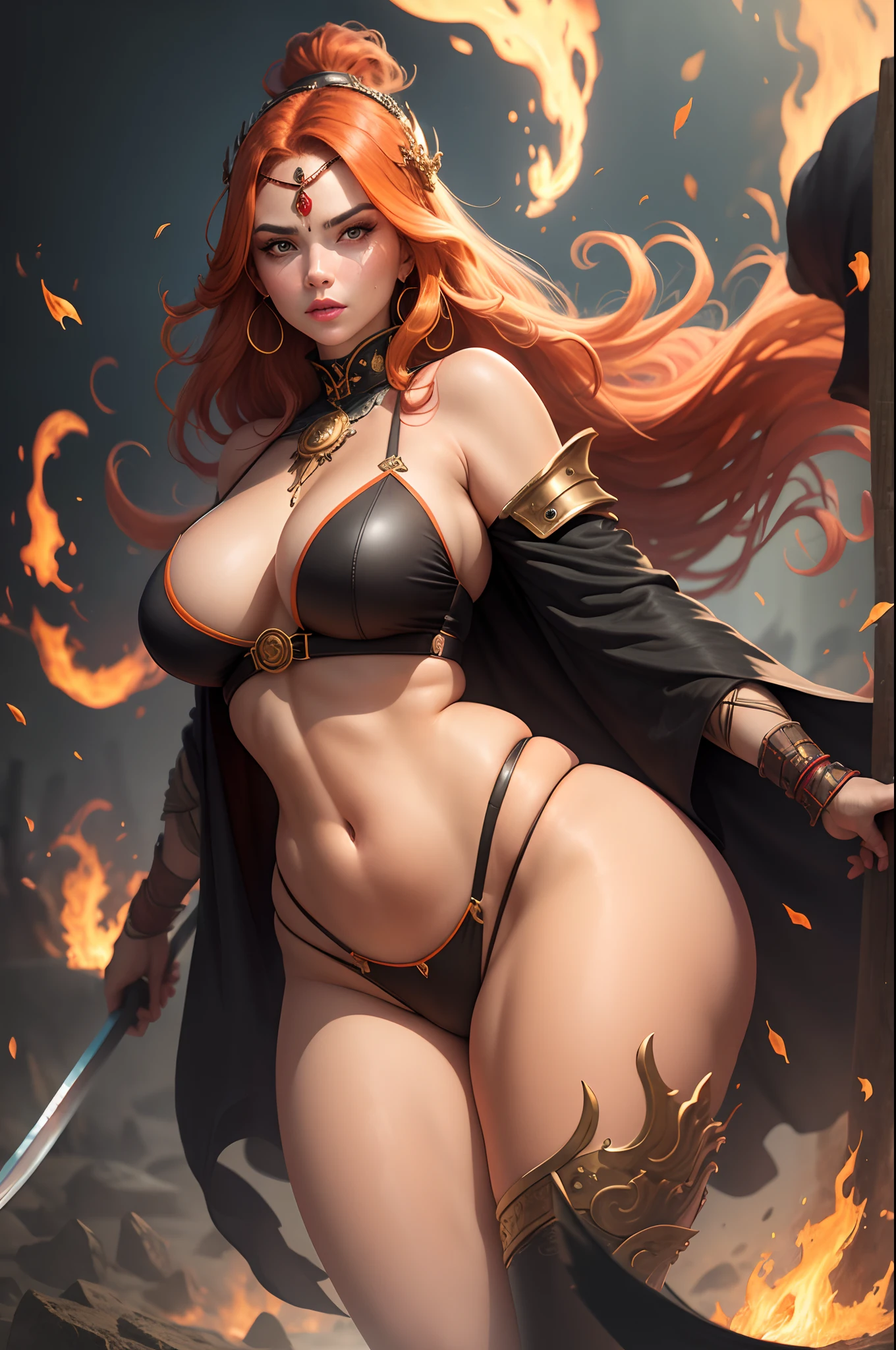 Fiery Warrior goddess (curvy)