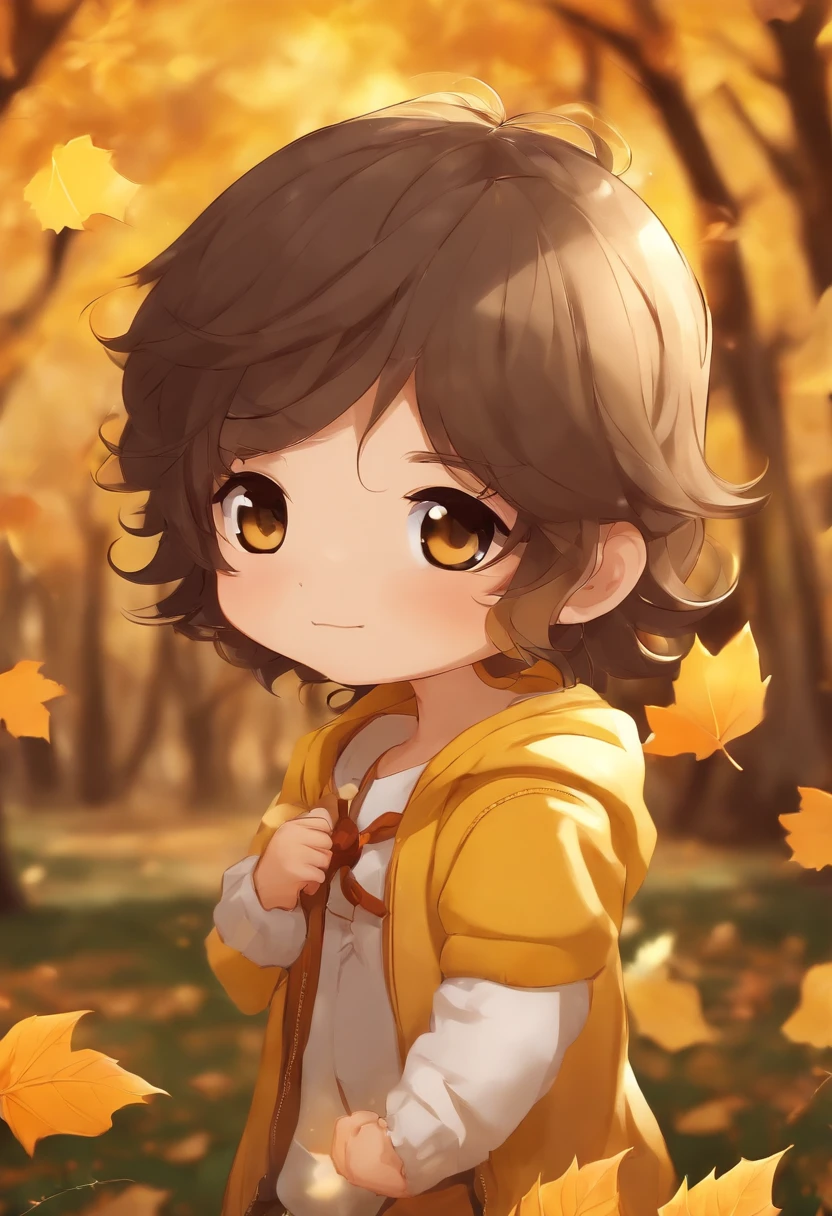 Anime chibi rubio alegre, cabello amarillo, guy, anime, anime estilo chibi, feliz, autumn, cabello de color amarillo