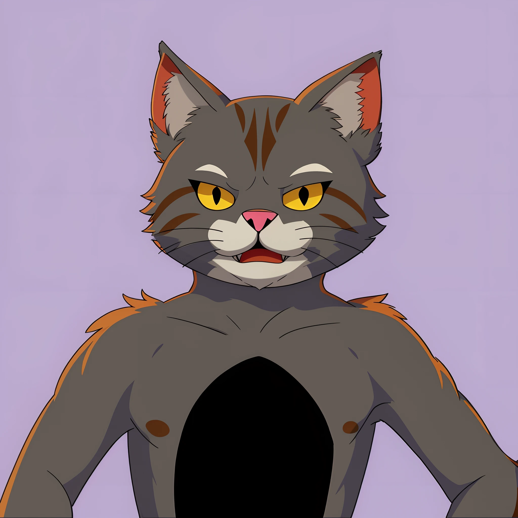There is a cat with a black body and yellow eyes, Retrato de personagem peludo, um Antro Gato, fursona furry art commission, Antro Gato, Ashfur de gatos guerreiros, Retrato de um clube, sem linha, anthropomorphic female cat, fursona commission, Commission for High Res, Retrato de um clube da obra-prima, Gato Anime Realista, Arte Fursona