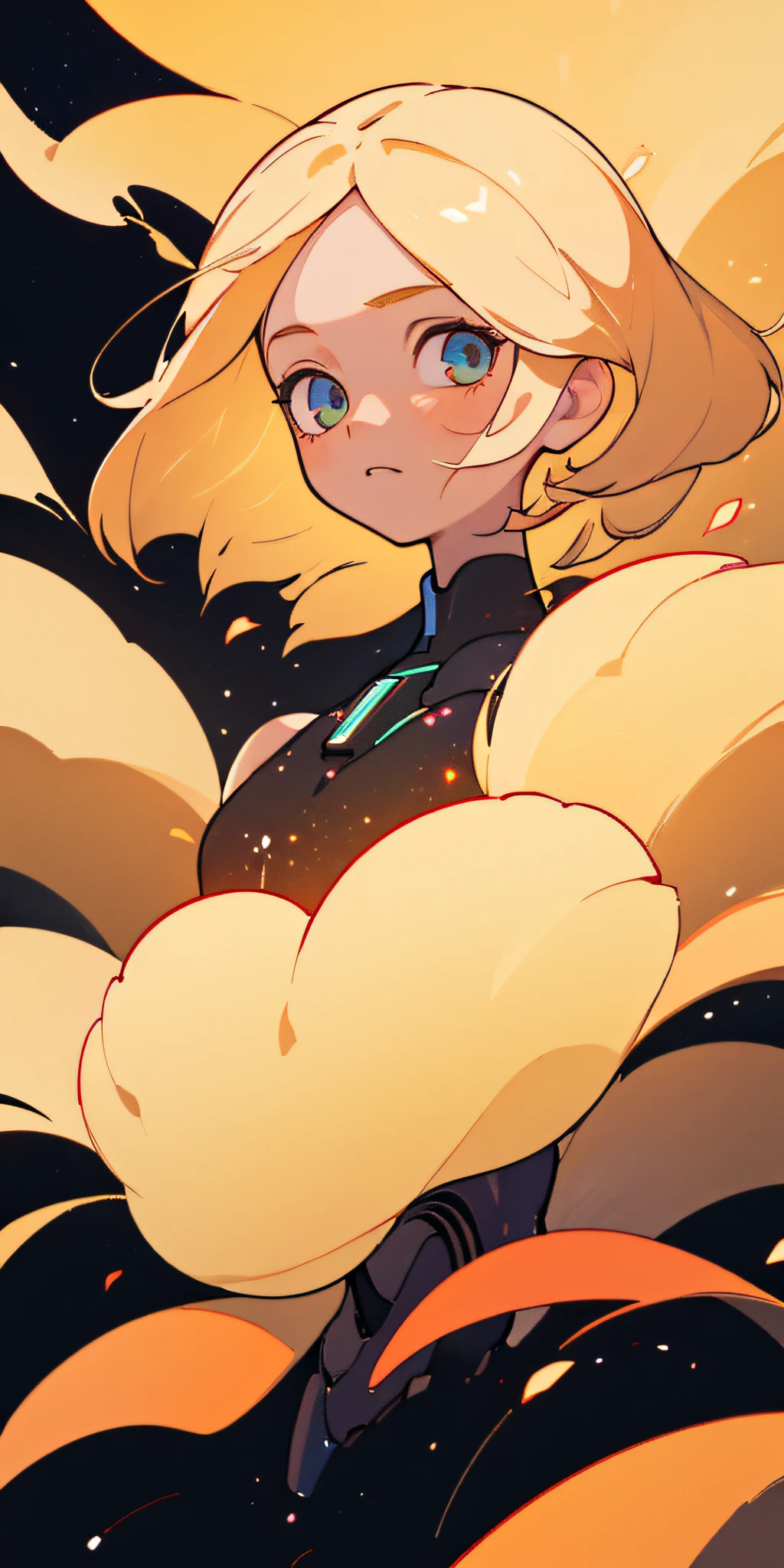 ((best quality)), ((highly detailed)), absurdres, (detailed eyes, deep eyes), (1girl), dynamic pose, large breasts, surprised, blushing, showing butt to viewer, (outside) bbcchan