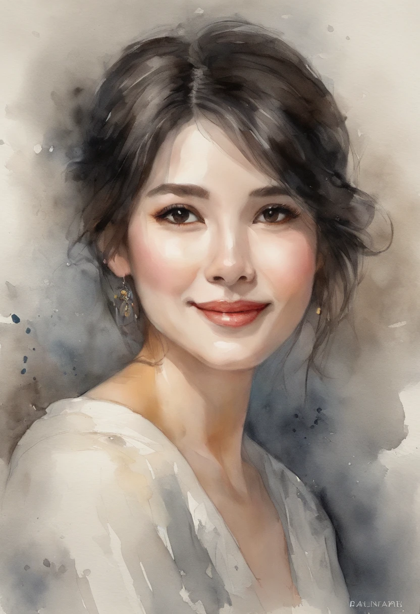 japanes, ((1girl in:1.5)), beauitful face, (Lifelike face), (A dark-haired, short-hair:1.3), Beautiful hairstyle, realisticeyes, Eyes in Beautiful Details, 二重まぶた、(real looking skin), Beautiful skins, Smiling with a bright expression、Her eyes are shining、The corners of the mouth are raised、adolable,((Soio))