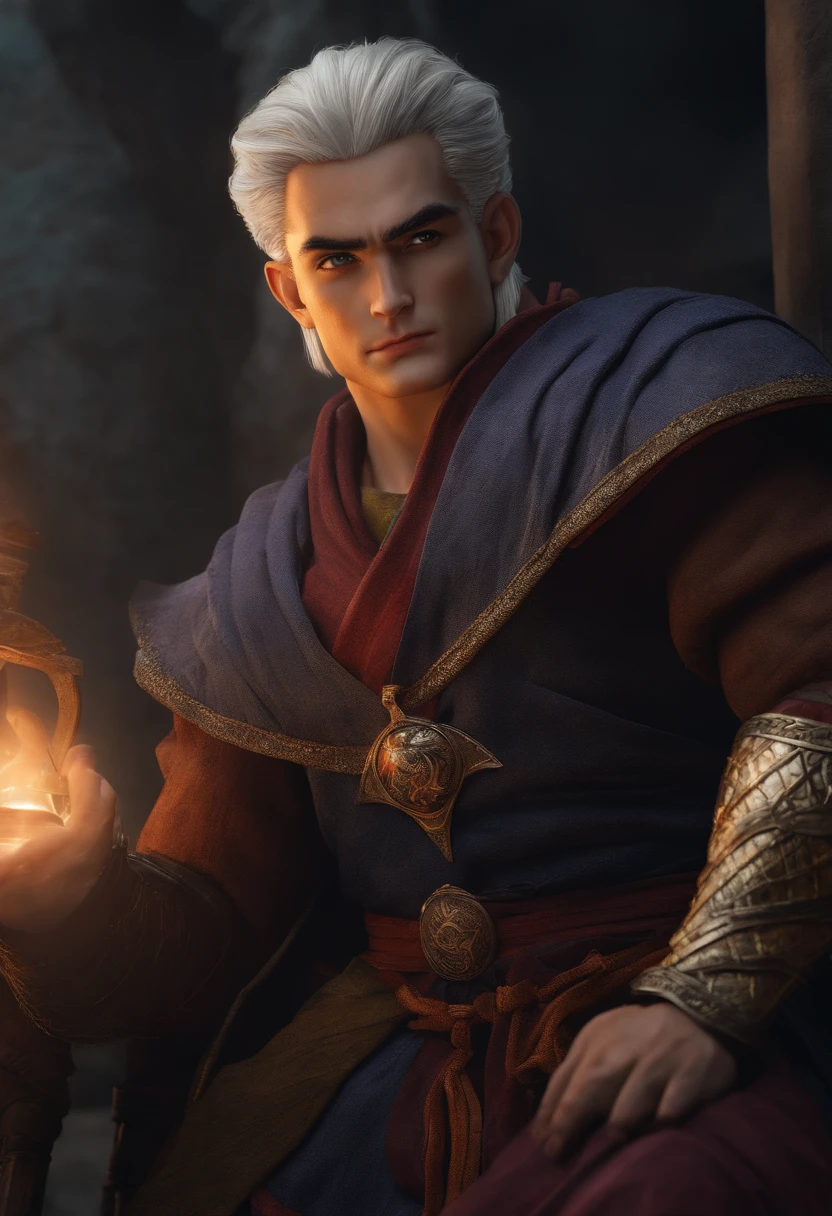 Gohan, Dragon Ball Z, como um personagem medieval parecido com os personagens da obra the witcher