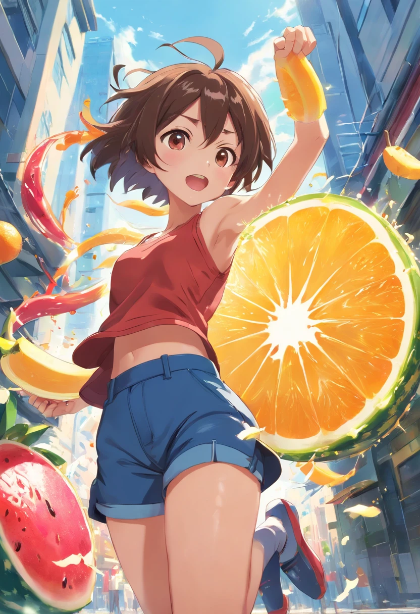 (best quality,highres:1.2),ultra-detailed,(realistic:1.37),Gomo-Gomo-No-Mu fruit from One Piece,powerful fruit,gum-gum powers,stretched limbs,elastic body,fruit-induced abilities,powerful punches and kicks,flexible movements,enhanced strength and speed,stretchy and bouncy appearance,special ability to deflect attacks,characteristic gum-like texture,durable and resilient,fruit's unique power manifestation,iconic red and yellow colors,shading and highlights to show texture,Japanese manga and anime style