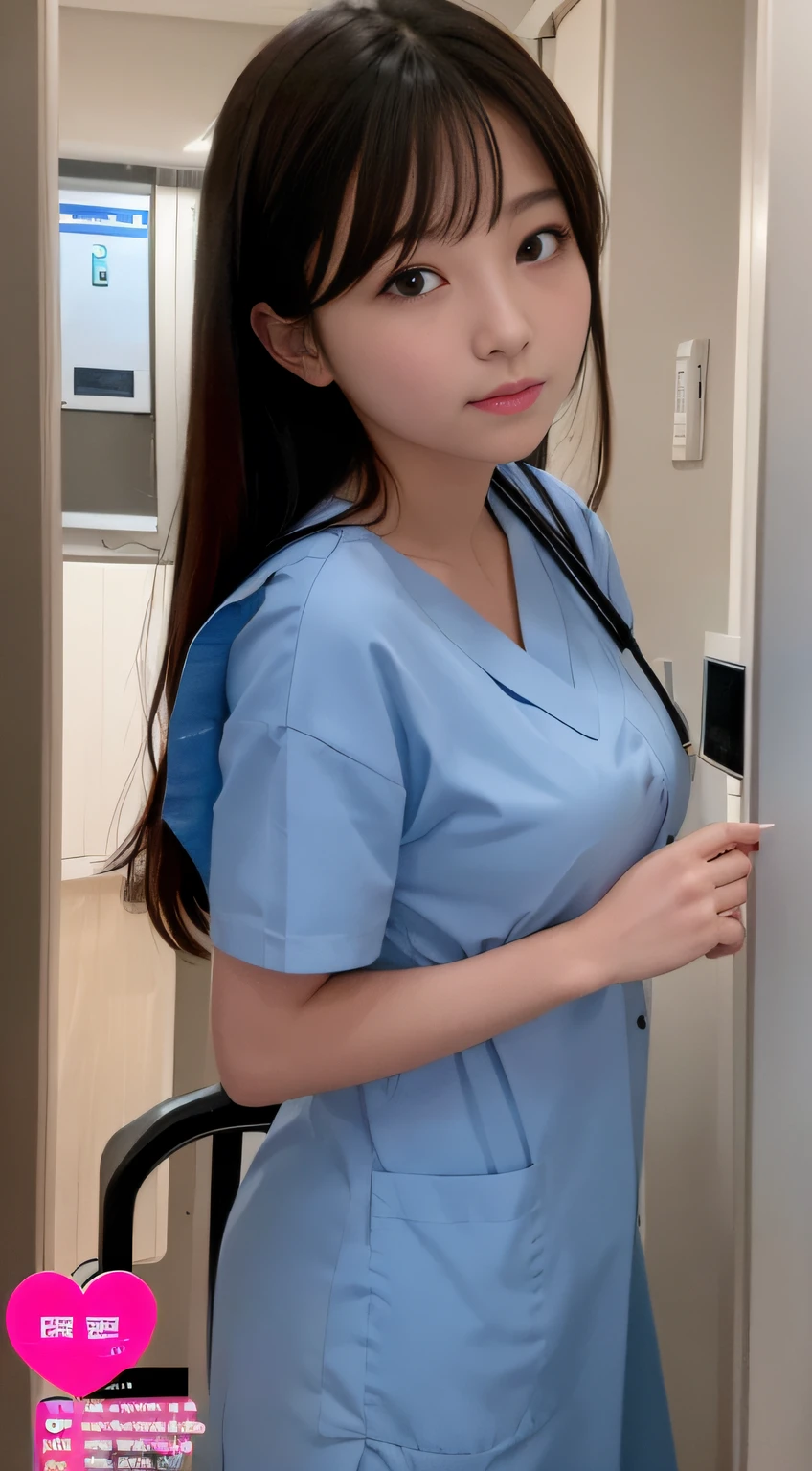 hightquality、​masterpiece、ultra res、a beauty girl、cute girl face、hospitals、nurse、Wearing nurse clothes、full bodyesbian、Famous actresses of Japan、very beautiful face、A sexy