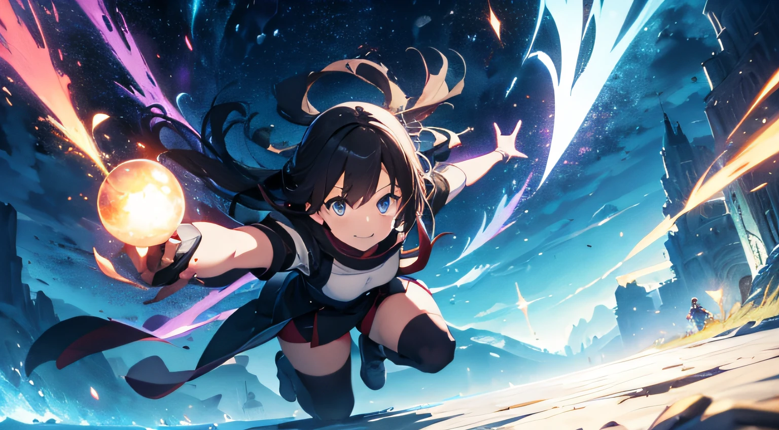 Surreal magical action RPG style scenario