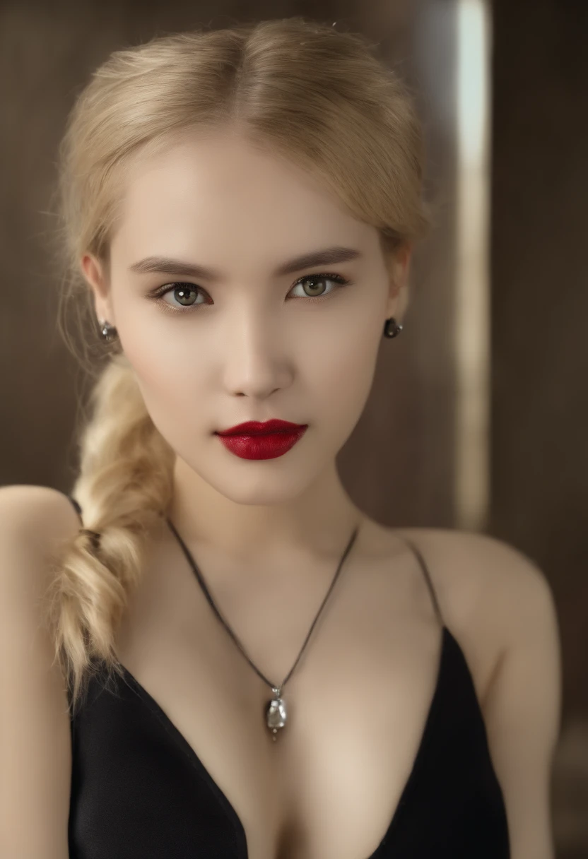 (8k, 4k, best quality, highres, ultra high res:1.1), (masterpiece, realistic, photo-realistic:1.1), 1girl, face, close-up, twintails, blonde hair, black eyes, red lips, (looking at viewer:2), absurdly long hair, long eyelashes, eyeshadow, small face, big eyes,
bare shoulders, no bra, see through shirt: 2
high contrast,