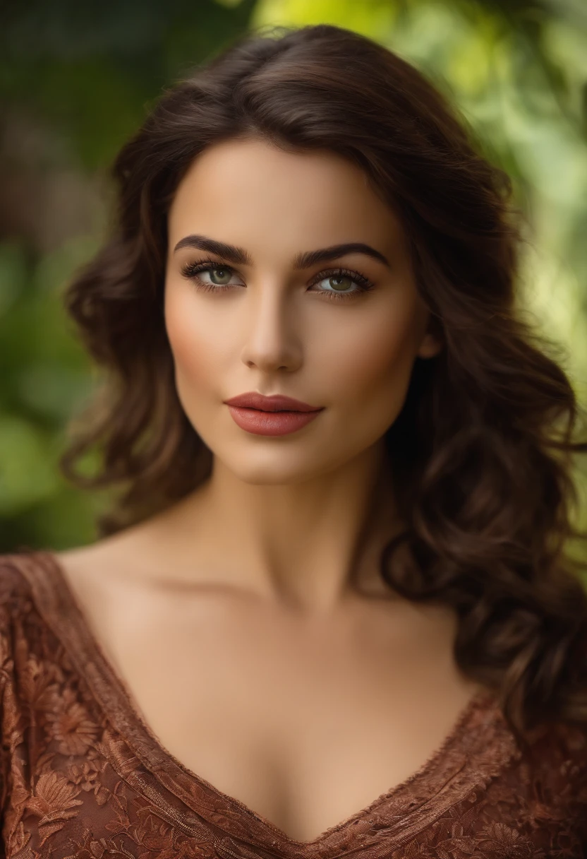 Belle jeune femme brune , brune influence, seins normaux ,Face very nice medium size