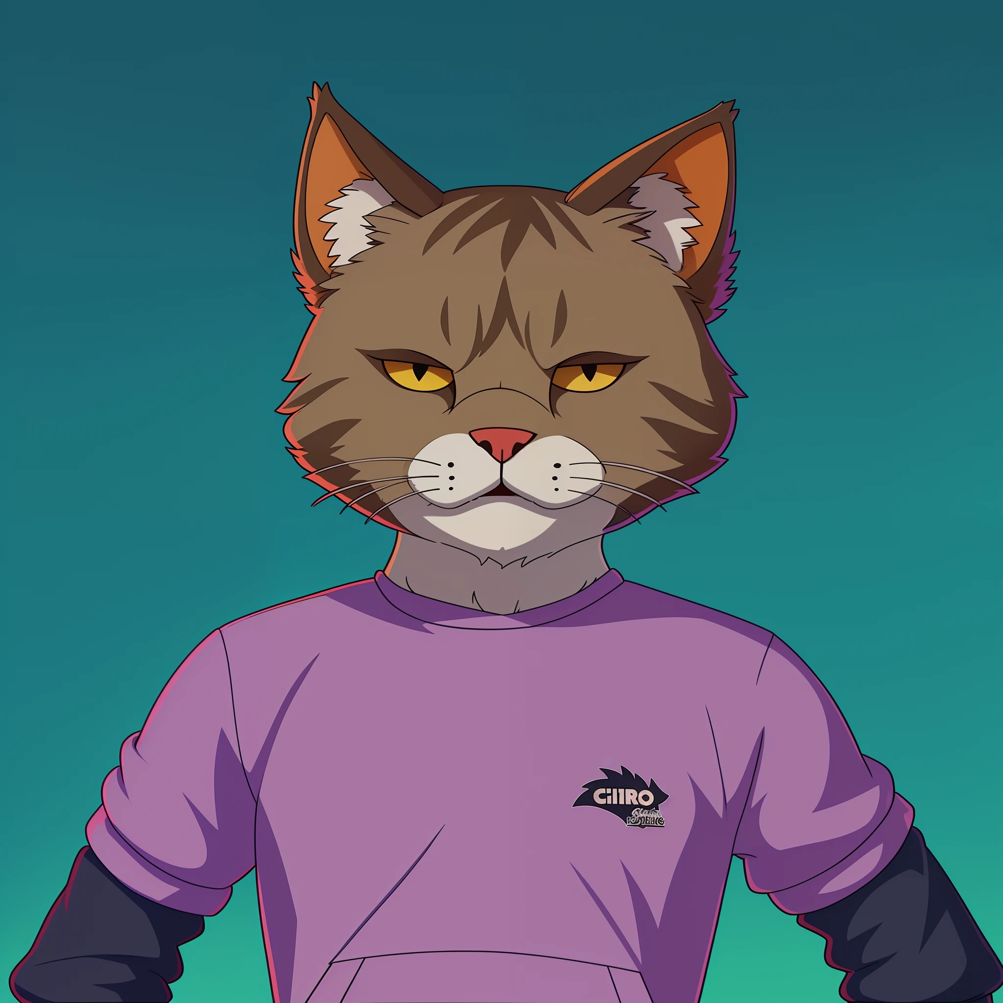 There's a cat wearing a hoodie and a jacket, Retrato de personagem peludo, Ashfur de gatos guerreiros, Clube do Gato, Retrato de um clube, um Clube do Gato, Gato Anime Realista, Gato Anime, personagem peludo, warrior cats fan art, desenho peludo profissional, ninja do Clube do Gatomorfo, Personagem altamente detalhado, Commission for High Res, retrato detalhado do caractere