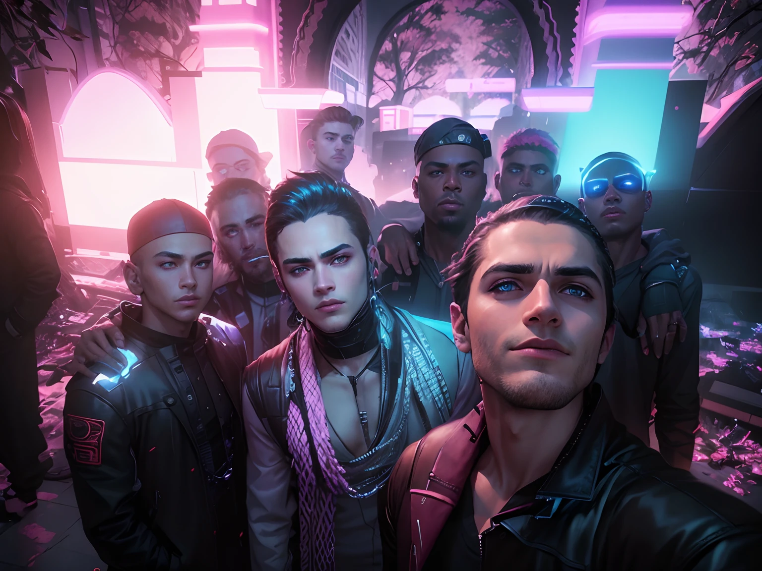 change background cyberpunk handsome boy, realities face, 8k, ultra realities,