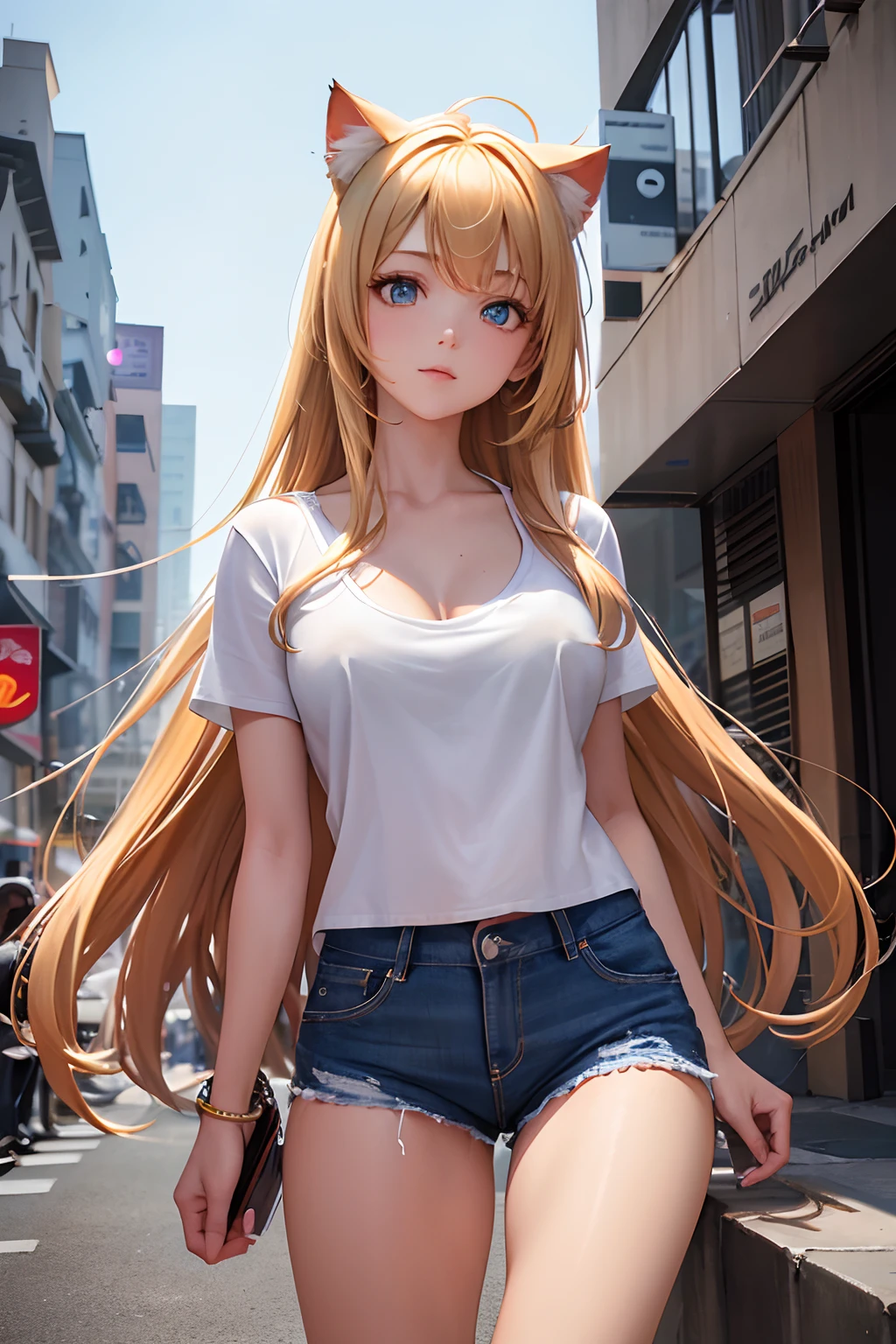 Super cute girl full body 3D drawing,adolable,Pop Mart blind box,((pantyless)),(soft saggy breasts,Hanging breasts),Wet clothing,Lingerie transparent,pubes,tit,huge boob,Expose breasts exposed,exposing her chest,Below the breast,Underneath the breast,Open chest,legs separated,the street,城市