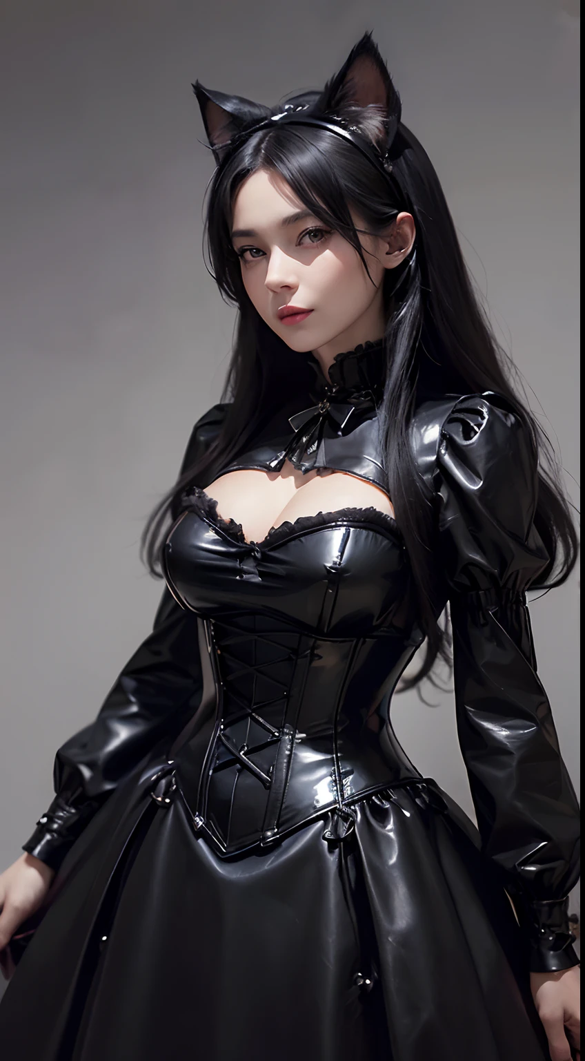 beauitful face,BDSM,slaves,rubbery,black corset,shackle,collars,NSFW,((best qualtiy,8k,tmasterpiece:1.3))),Clear focus:1.2,(layer cut,The large:1.2),Beautiful Women in Perfect Figure:1.4,Slender abs:1.2,Moist body:1.5,Highly Detailed Face and Skin Textur,Detailed eyes,二重まぶた,long whitr hair