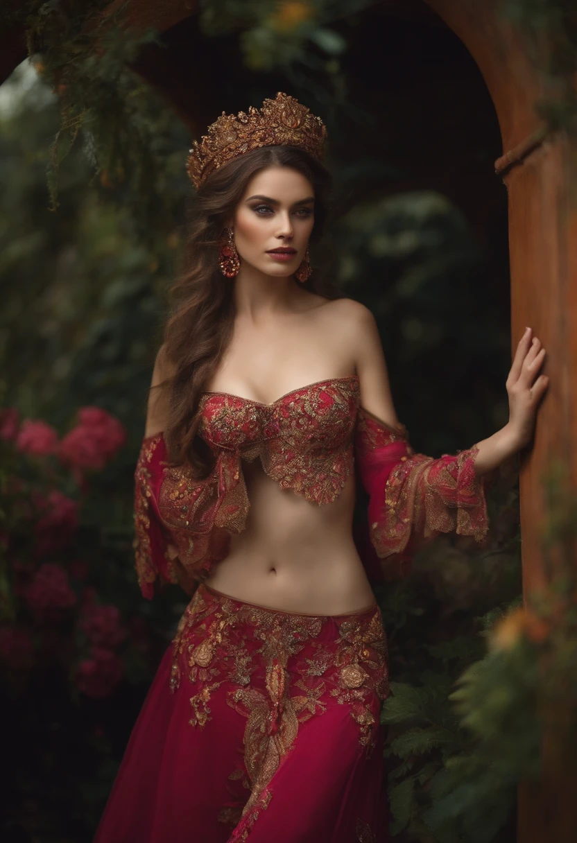 girl with naked half bra