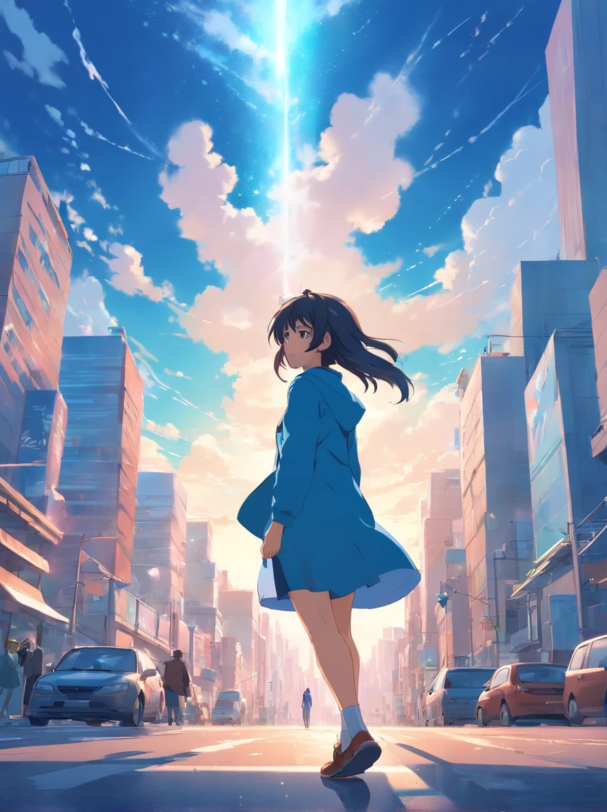 ciel profond bleu nuage sans personnage