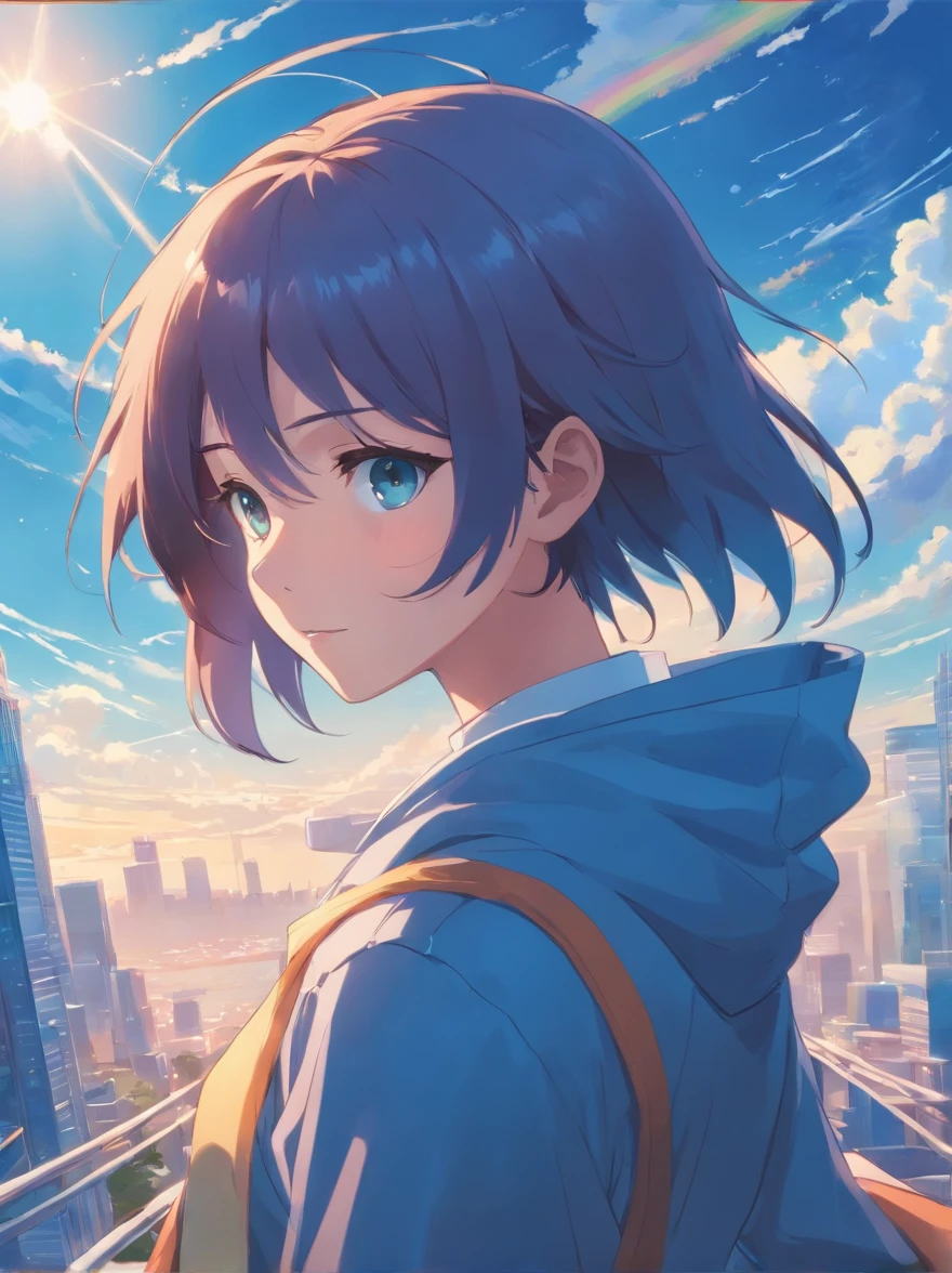ciel profond bleu nuage sans personnage