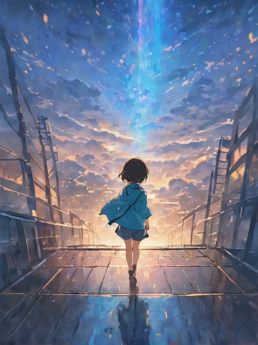 makoto shinkai paysage ciel bleu profond