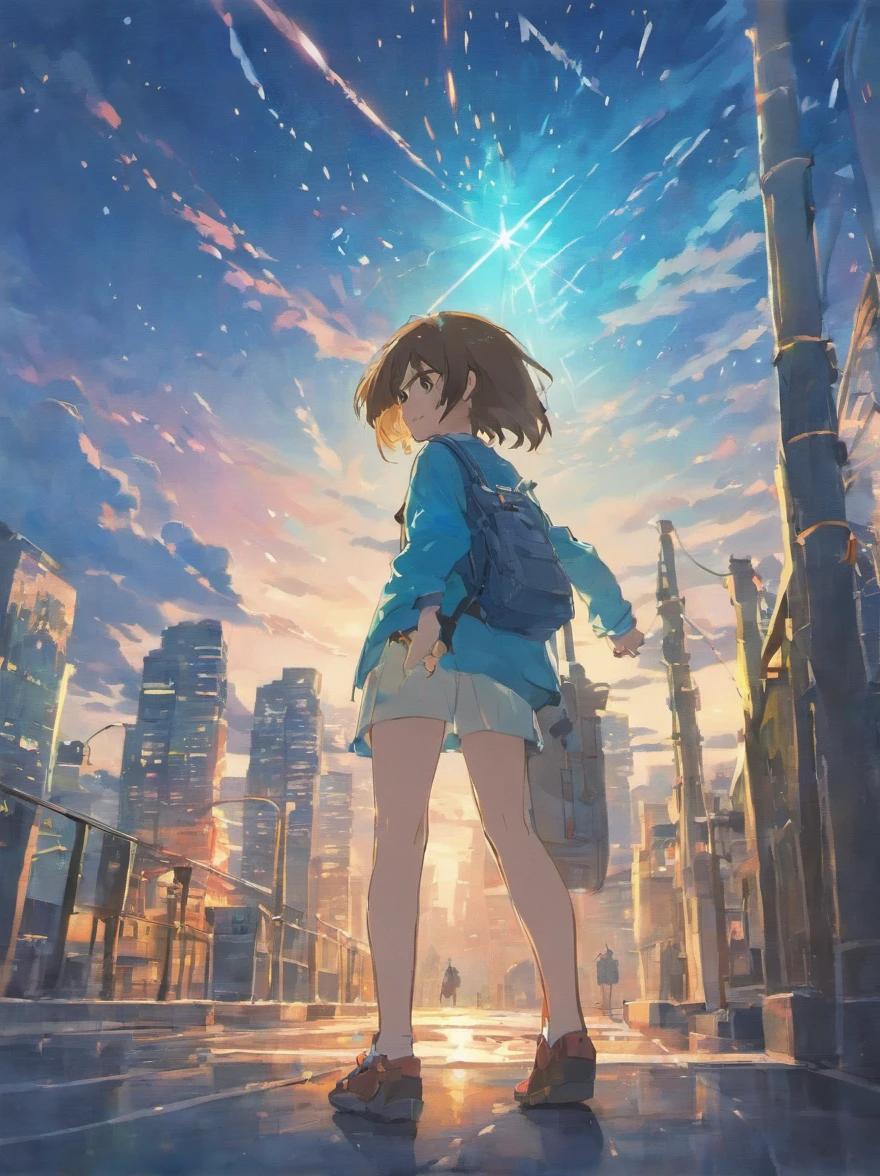 makoto shinkai paysage ciel bleu profond