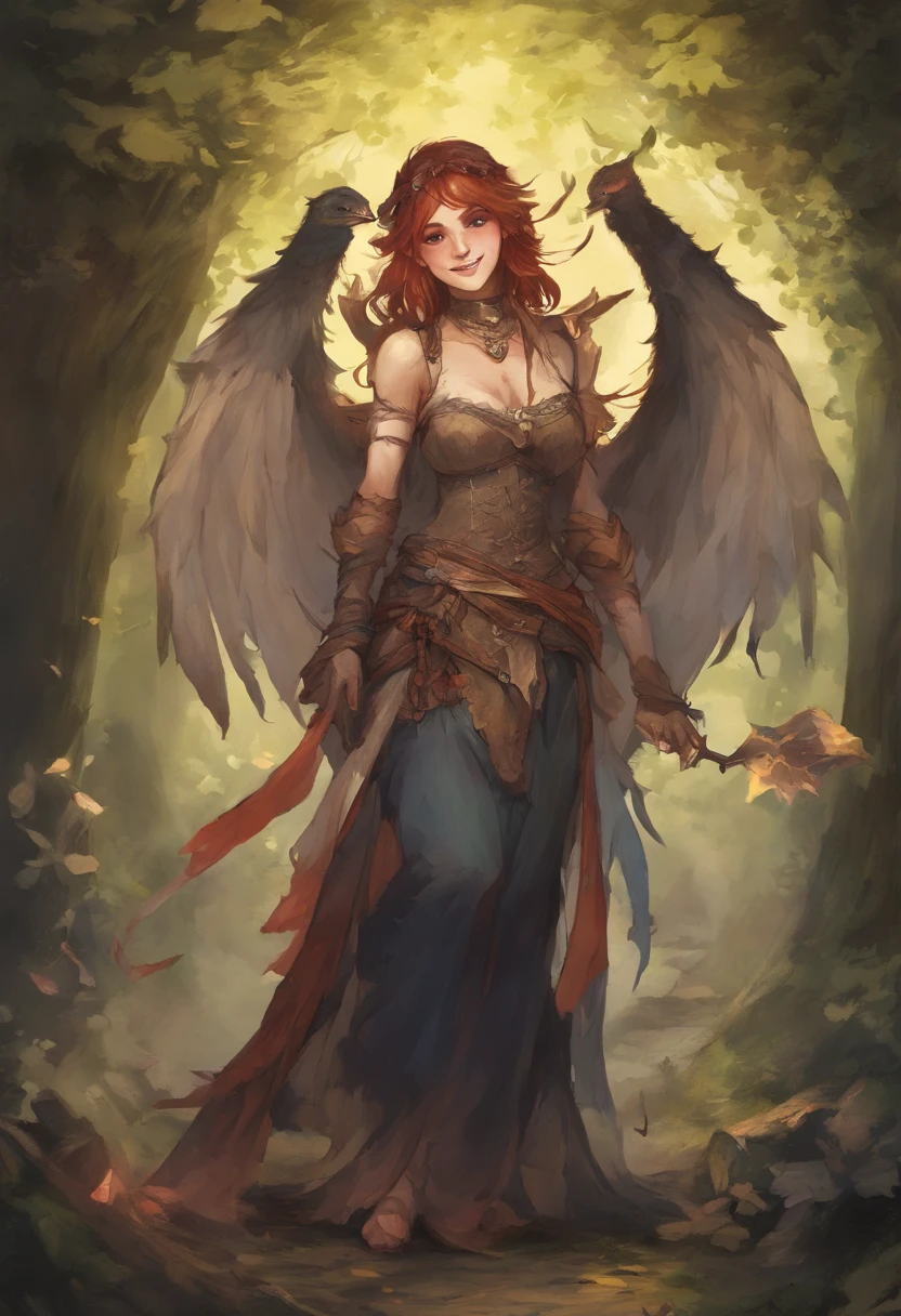 (grinning,mischievous winged pixie,small body and a long nose),(bi-pedal),(male:1.1,evil:1.1),(playing tricks or pranks in an abandoned monastery),(illustration),(detailed), (best quality:1.2, highres:1.1),(vivid colors),(dark, magical lighting)