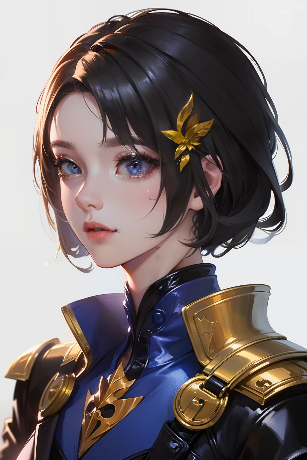 solo, super fine photo, portrait digital art Unreal Engine 5 8K UHD of a girl, concept art, character concept design, wearing red tight shiny suit with metallic details, long black glove, short hair, best quality, masterpiece, super detailed, sharp focus, female pose