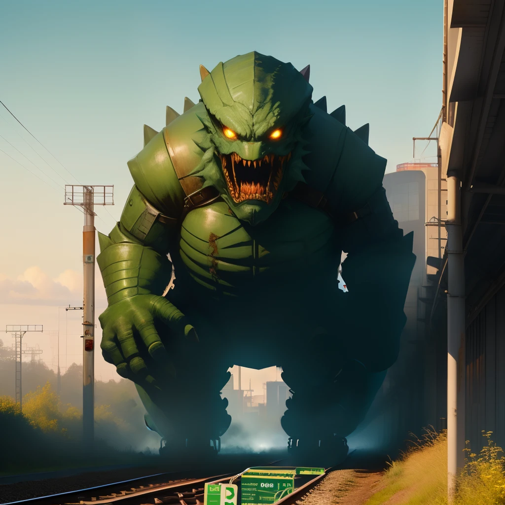 Make a railway monster