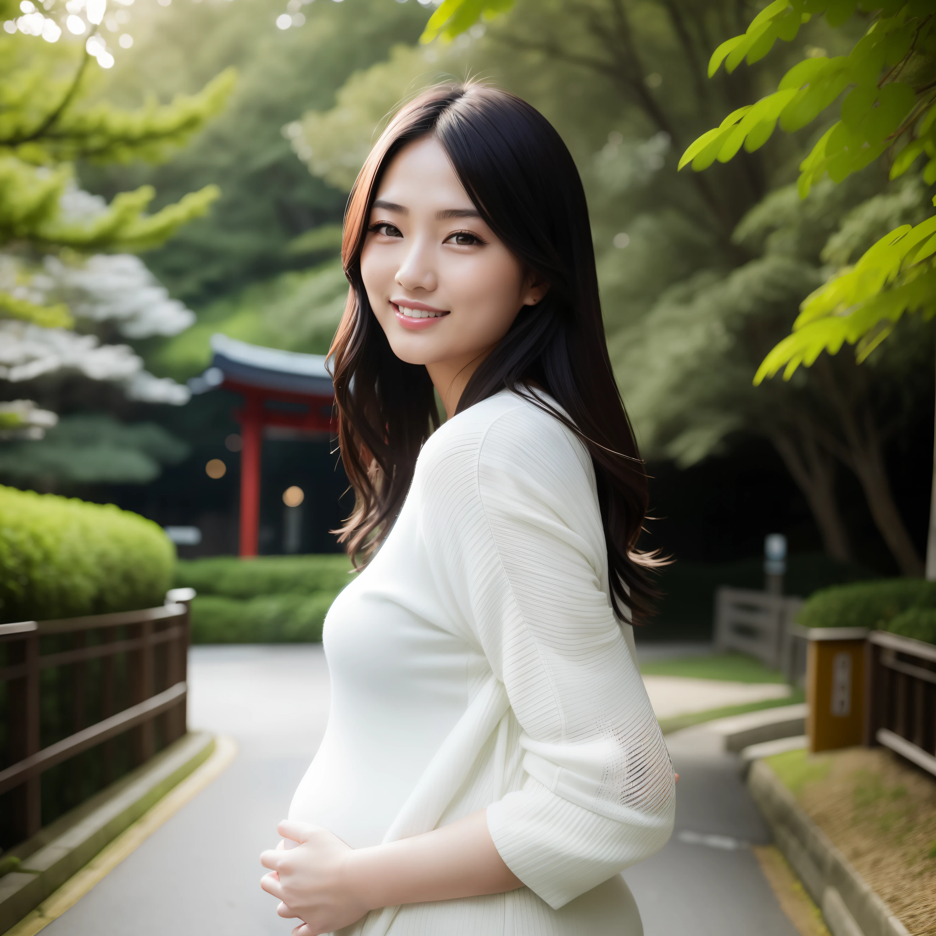 large full breasts,tits out,huge tit,pregnant woman,Pregnancy,Big belly.late pregnancy,spherical,Big smile,White teeth,kawaii,huge smile,Alafe woman in white sweater and black pants standing on the sidewalk, elegant japanese woman, A Japanese Lady, a young asian woman, beautiful Korean women, Korean Woman, Beautiful young Korean woman, the face of a beautiful Japanese girl, Young Asian Woman, asian female, Japanese Models, takada akemi, 奈良美智