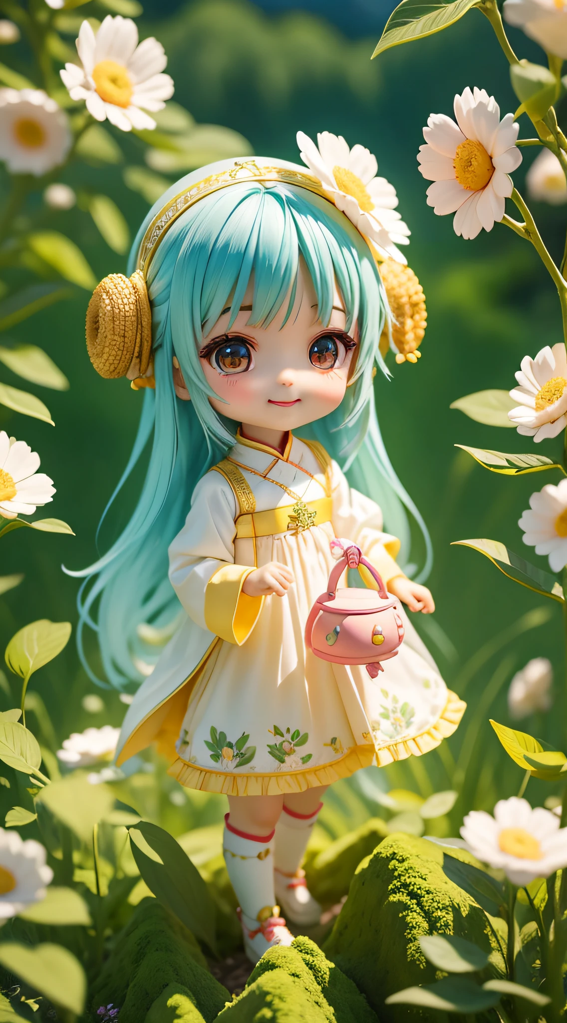 Appearance characteristics:1. Appearance: Lushan Xiaoxian is a small and cute doll, about 15 centimeters tall, with a soft touch, suitable for carrying and collecting.2. Facial features: She has large sparkling eyes, a smiling mouth, and a friendly and happy expression.3. Hairstyle: Her hair is soft and smooth, which can be a characteristic color of Mount Lu, such as emerald green or clear mountain spring color.4. Clothing: The Little Immortal of Lushan is dressed in a cute fairy costume, which can be a representative color of Lushan, such as green, blue, or pink, and is accompanied by patterns of characteristic elements of Lushan, such as mountain peaks, clouds, flowers, etc.