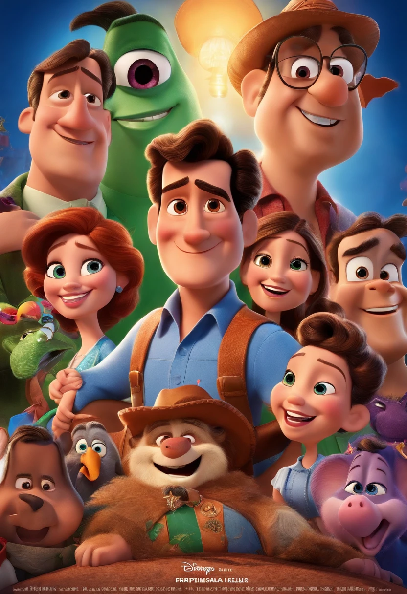 Disney Pixar Movie Poster Title President Manuel Zelaya as the main character and have other characters