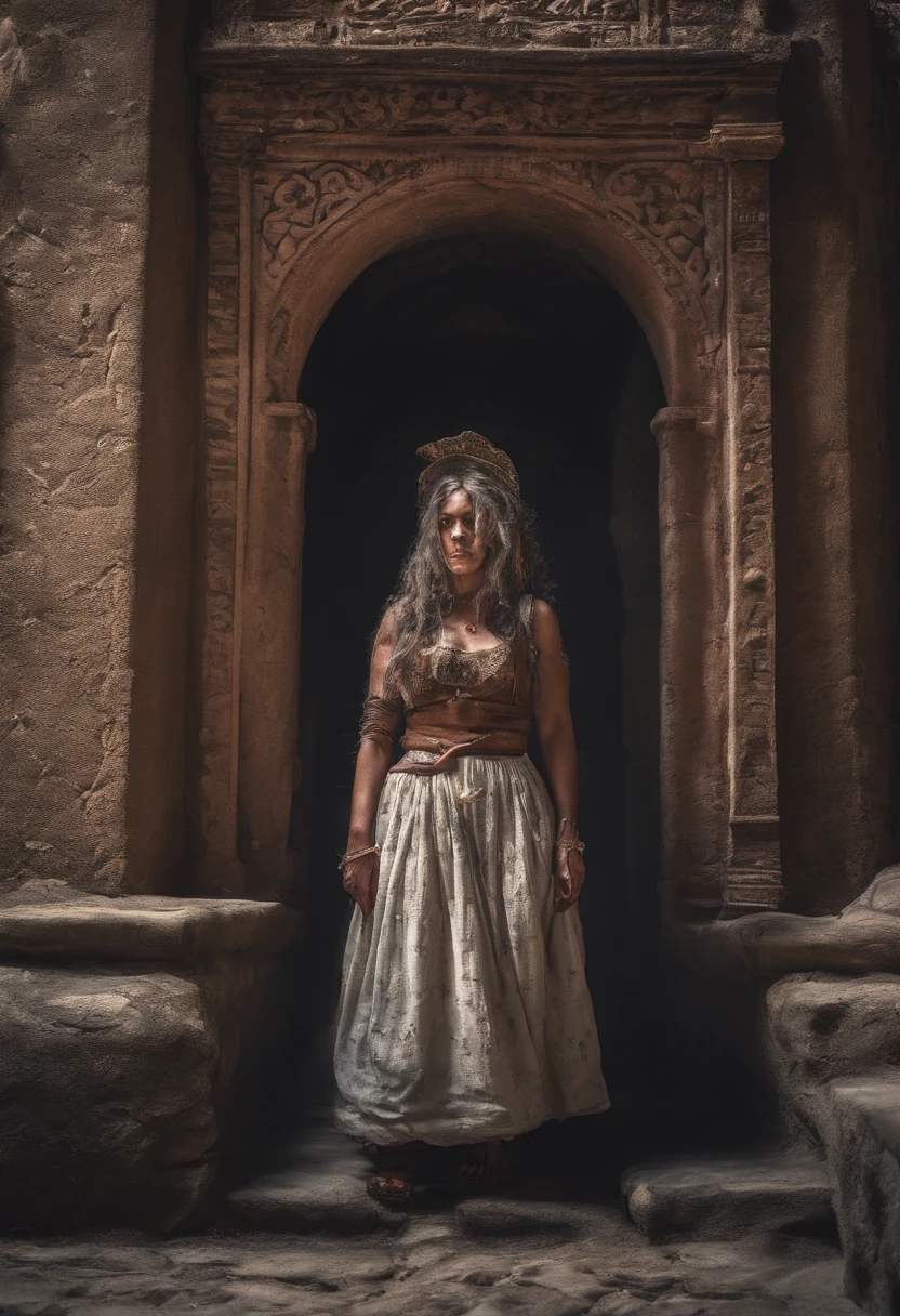Hermosa mujer pelirroja, 30 yrs old. (Plan general), (posando para foto), (parada de frente), pelo corto, Piel detallada y con lunares, abdomen, realistic photograph, Cinematographer, (Cintura perfecta), obra-prima, realista, realismo, Renderizado, alto contraste, Digital Art Realistic Photography Trend on Artstation 8k HD Realistic Detailed High Definition, detallado, textura de la piel, hiper detallado, Textura de piel realista, (Historia de fondo, in a historic city, Ciudad antigua), mejor calidad, ultra-high-resolution, (Fotografíarrealista: 1.4),, high resolusion, detallado, Raw Photography, afilado, by lee jeffries nikon d850 film stock photography 4 kodak portra 400 camera f1.6 lenses Rich colors Hyper-realistic texture Unrealengine dramatic lighting trend on ArtStation Cinestill 800,
