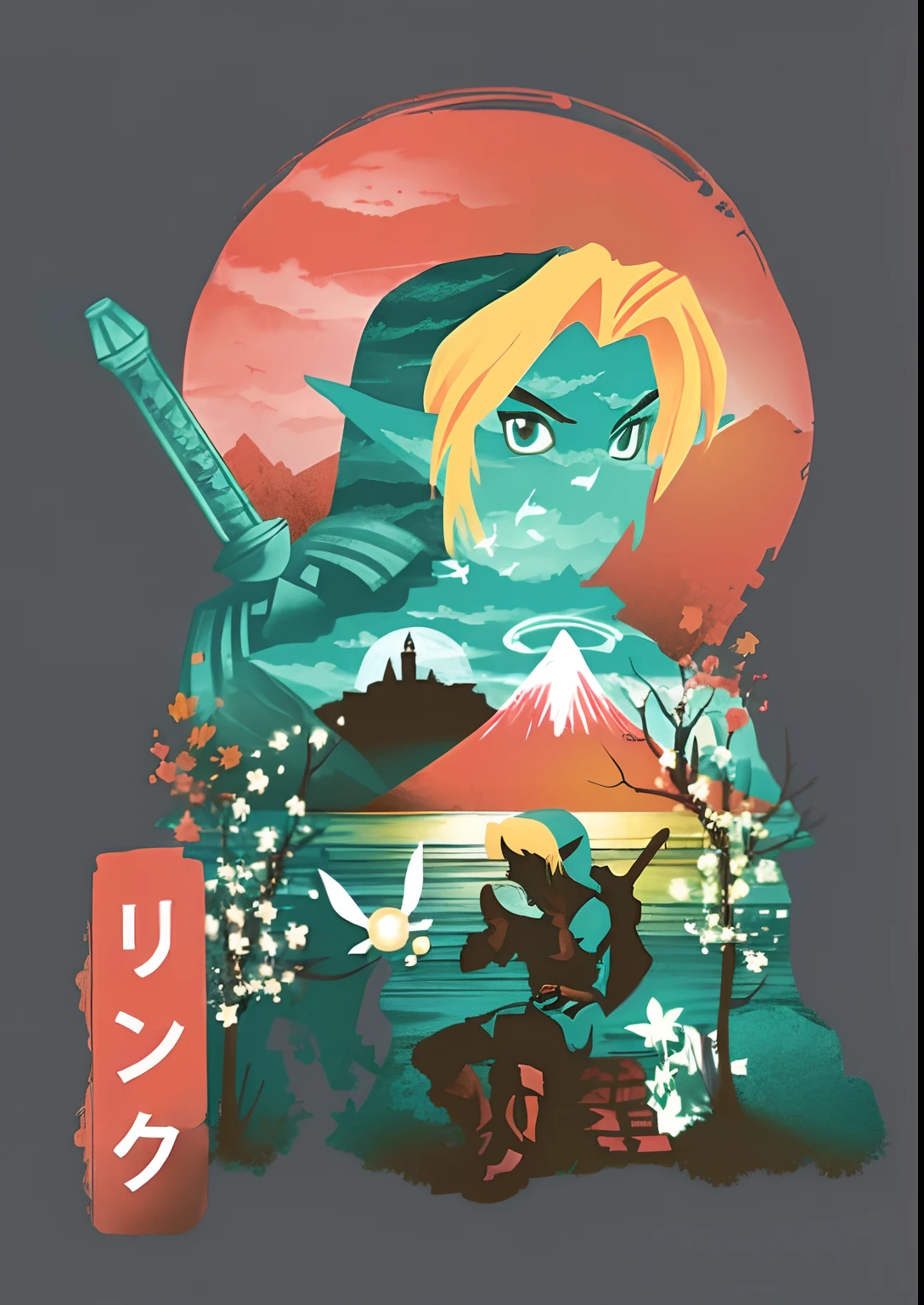um cartaz de uma mulher com uma espada e um homem com uma espada, estilo Botw, arte do jogo nintendo, Arte estilo Zelda, breath of the wild art style, Botw, Um retrato de Link, Sopro do Estilo Selvagem, Zelda Botw, Lenda de Zelda, Hyrule, A Lenda de Zelda, fanart de videogame, Sopro da Natureza