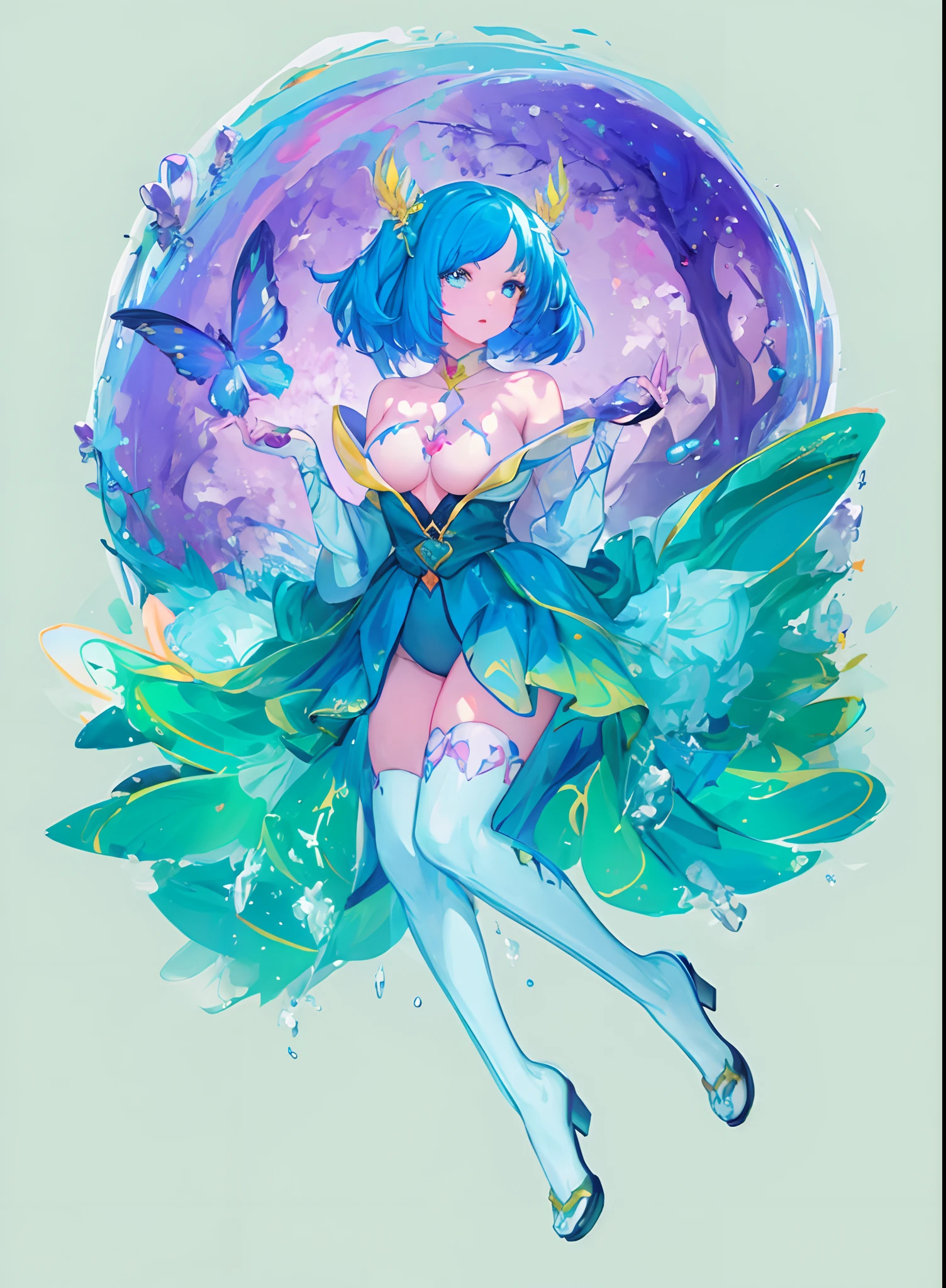 ((masterpiece))pretty female full body pose character