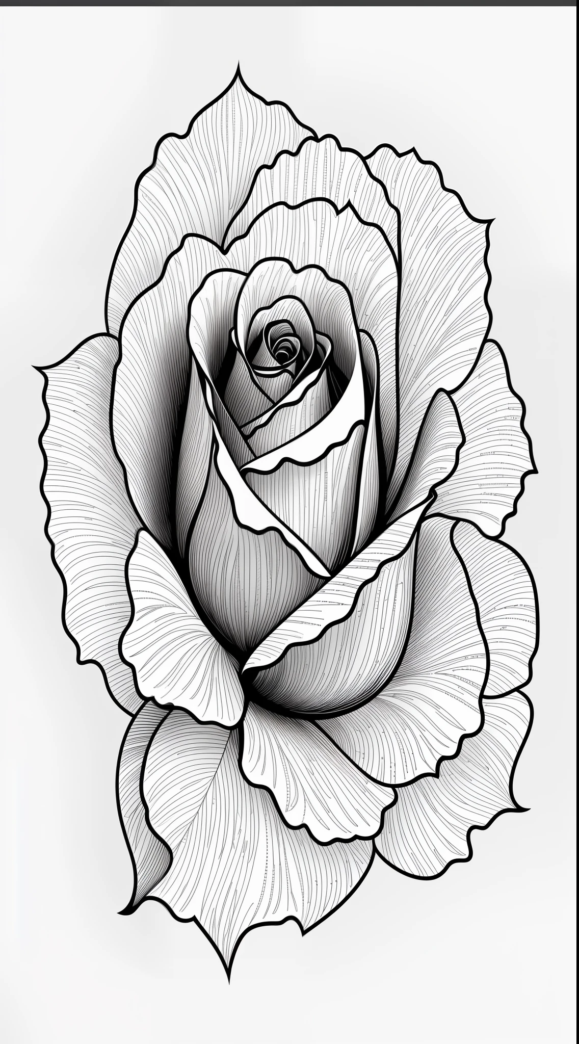Rose coloring book pages style, cartoon style, vector illustration , white background, black and white outline
