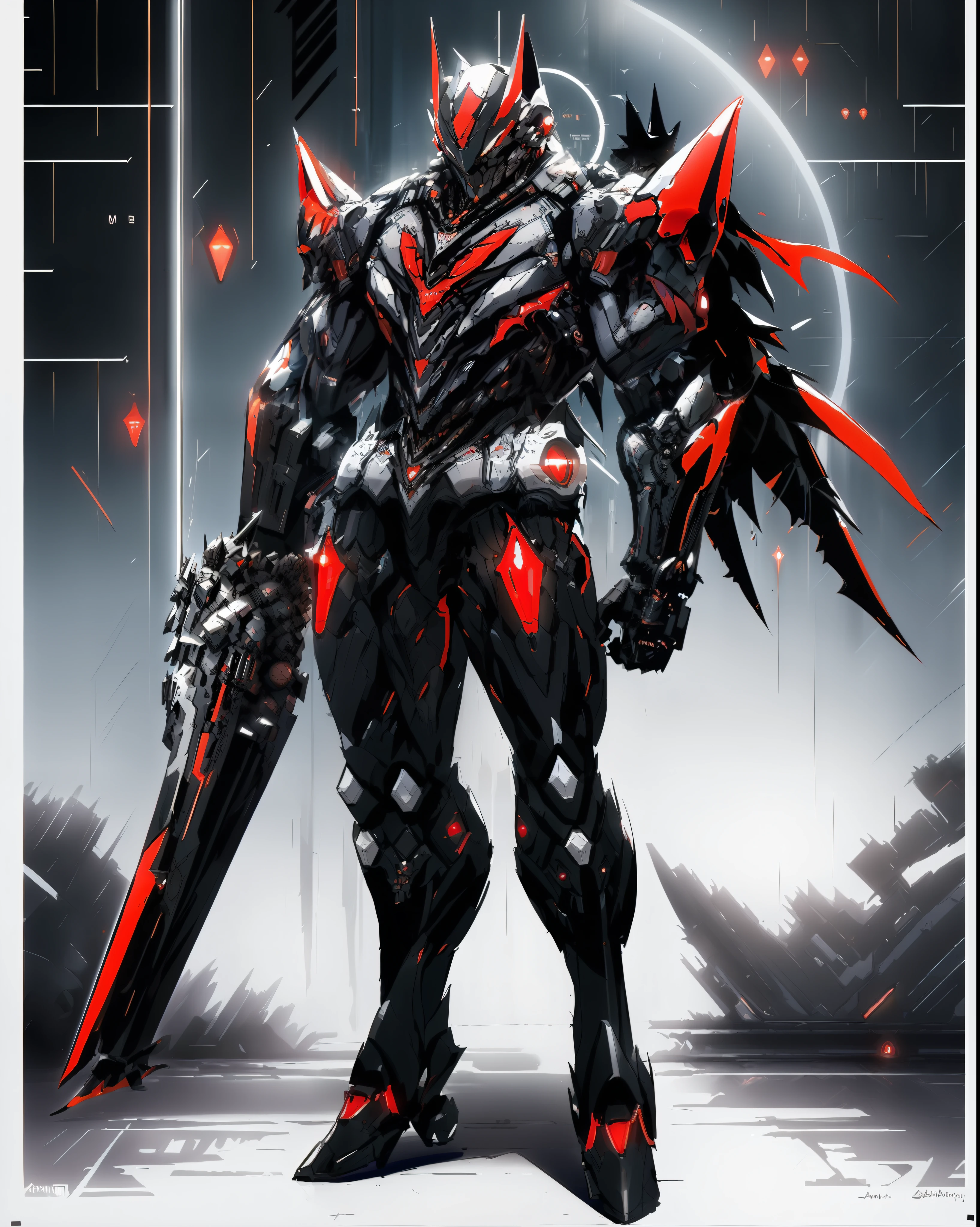 batman arkham knight in a futuristic suit with red lights, cyberpunk batman, batman mecha, batman beyond, in batman : arkham knight, black and red armor, amazing 8k character concept art, black and red reflected armor, high quality digital concept art, trending in cgsociety, batwoman, trending cgsociety, crow in cyber armour, 8k render”