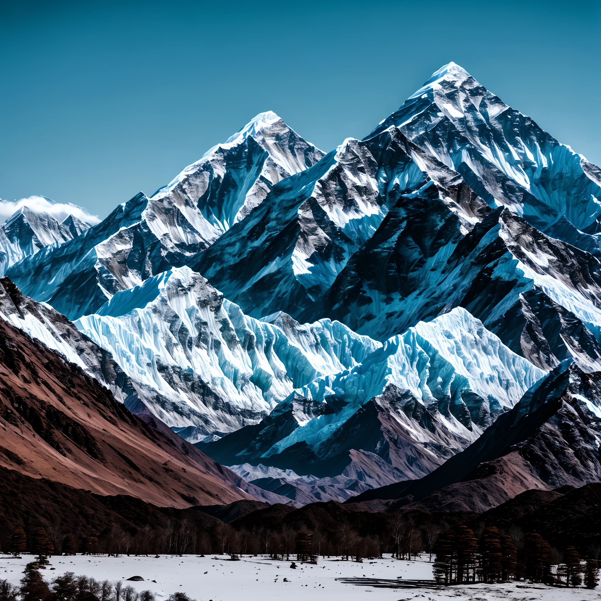 RAW photo,
everest, winter landscape, mountains, trees
, face, 8k uhd, dslr, soft lighting, high quality, film grain, Fujifilm XT3