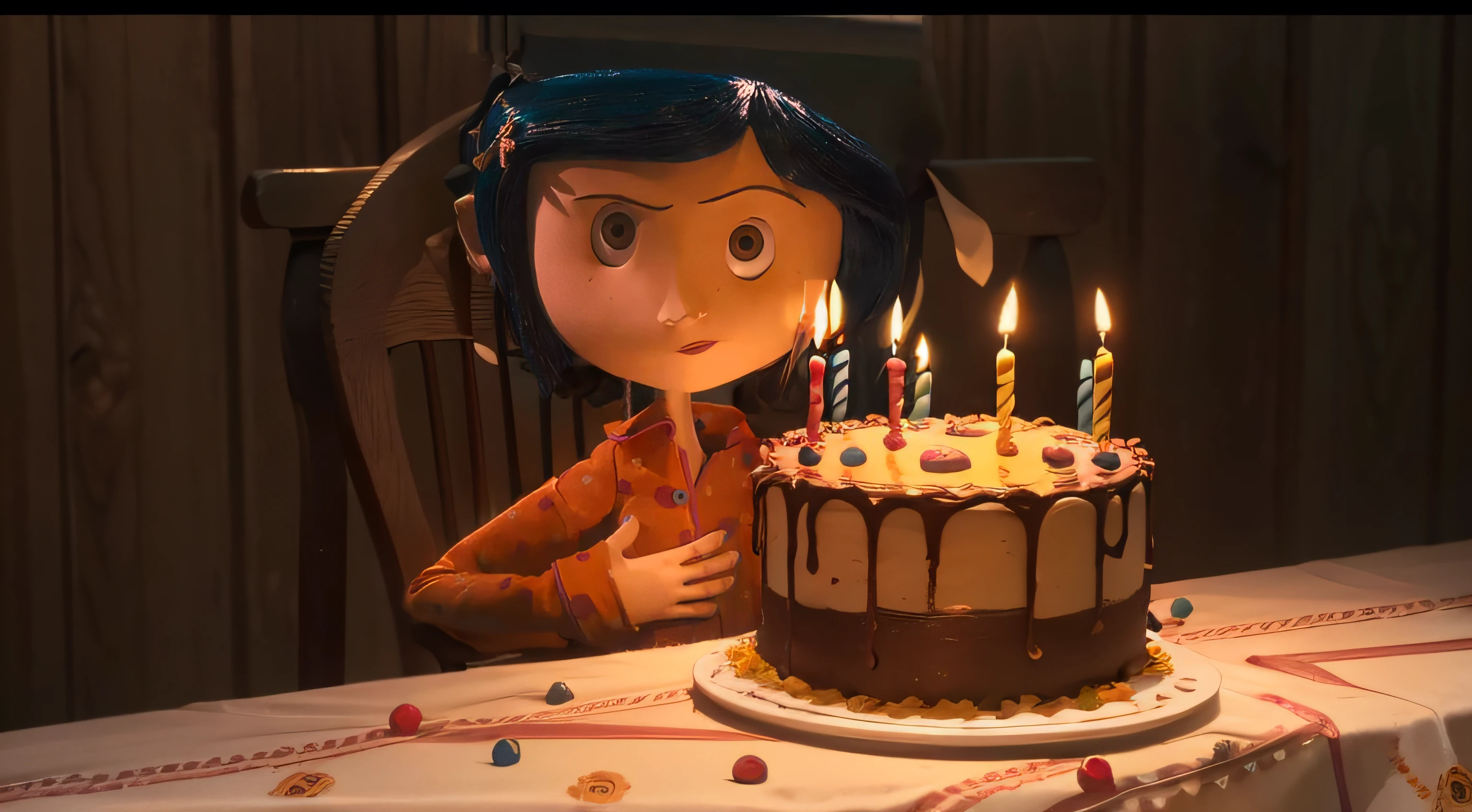 coraline movie, birthday party, birthday cake, coraline movie style