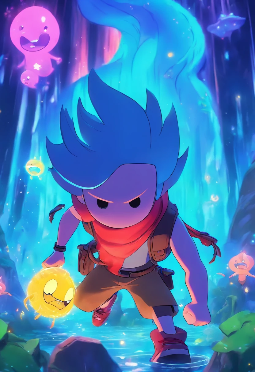 tmasterpiece，best qualtiy，Lots of detail，(full body:1.2)，Super cute boy wearing elk-shaped hat，There is a pair of antlers on the top of the head，Lovely antlers，Wear a blue shirt and red bandana and khaki shorts，Technology elements，Stylish clothes，largeeyes，ssmile，3Drenderingof，Q printmaking style，Streamline 3D/C4D production：8K HD quality/illuminating/Ultra-detailed lens depiction1.5，flawless perfection，Chibi background/SENSE OF CINEMA,( Finn the Human adventure time cartoon 1.2)