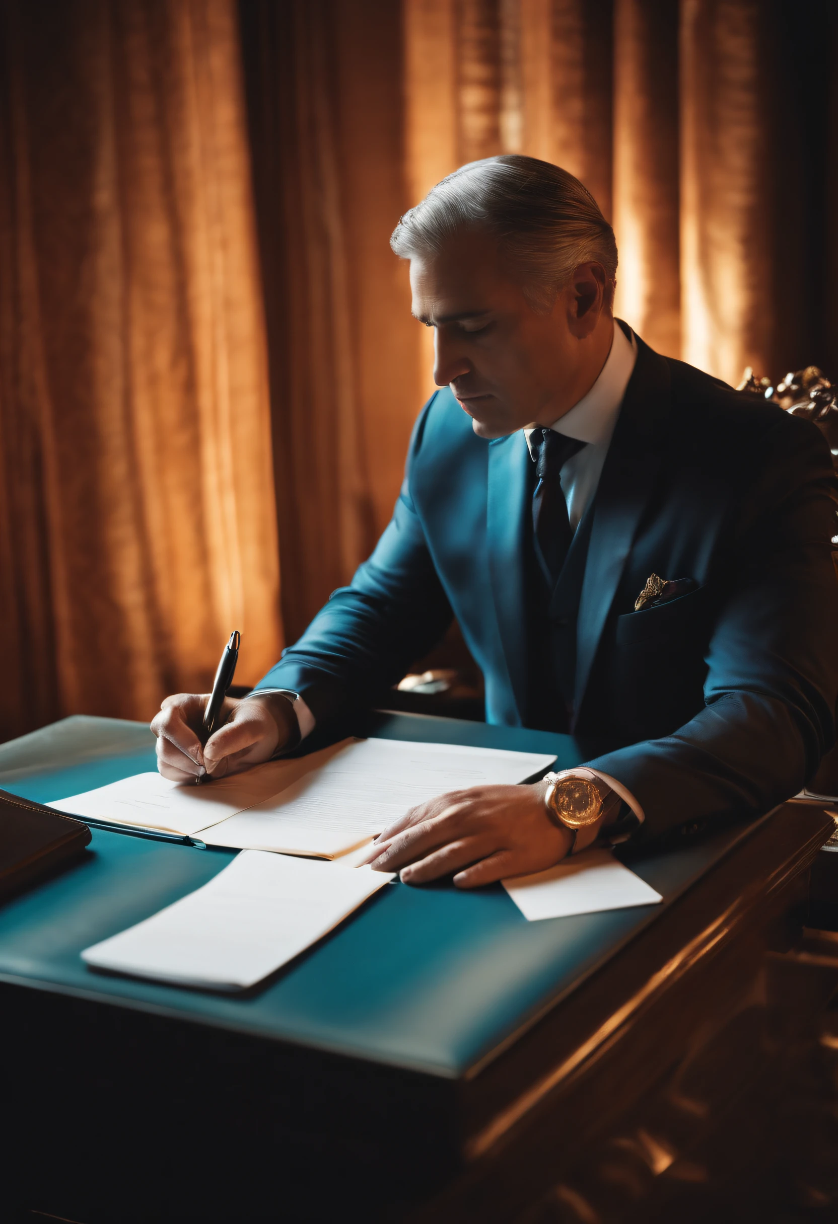 A man signing a document electronically