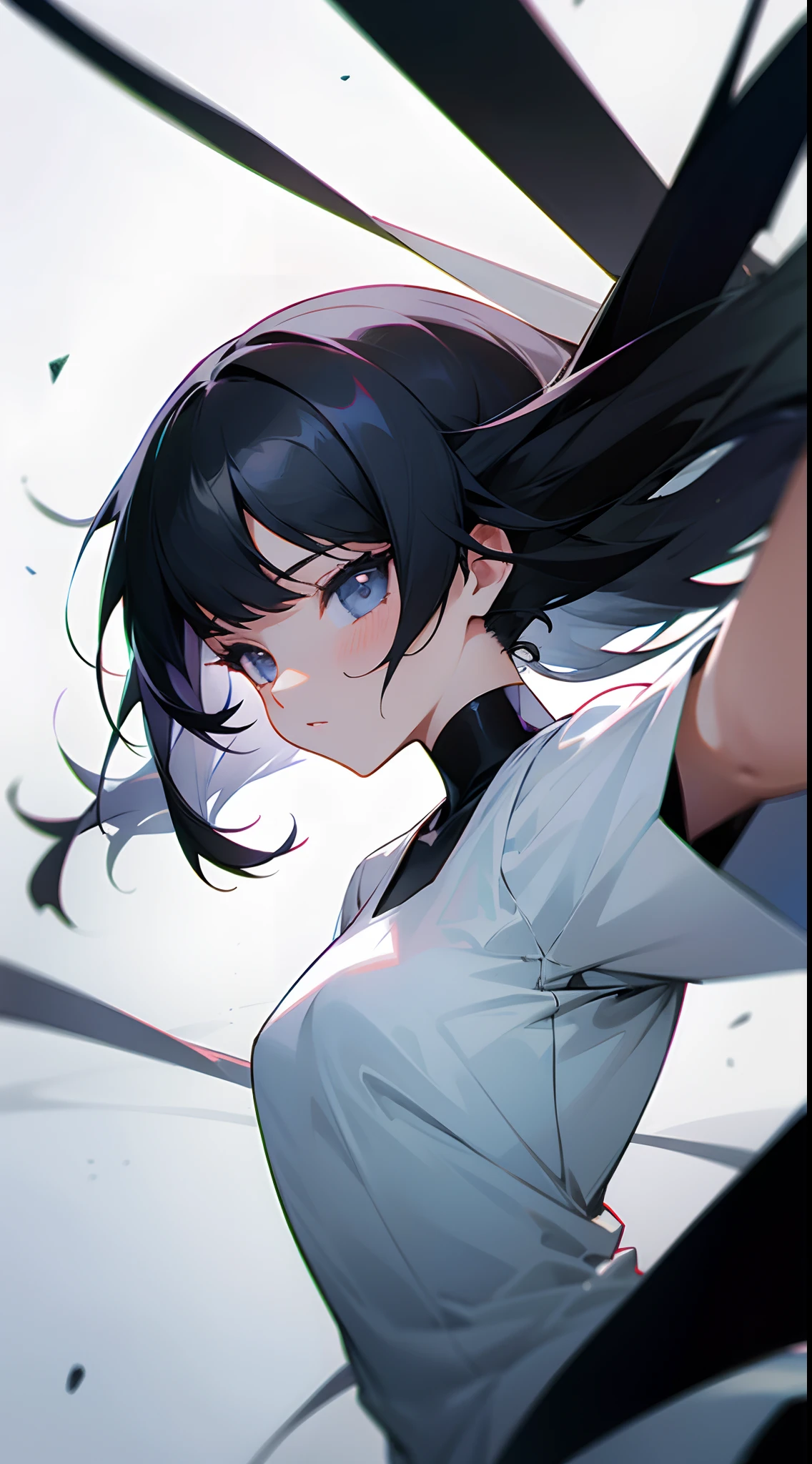 Black and white-haired girl