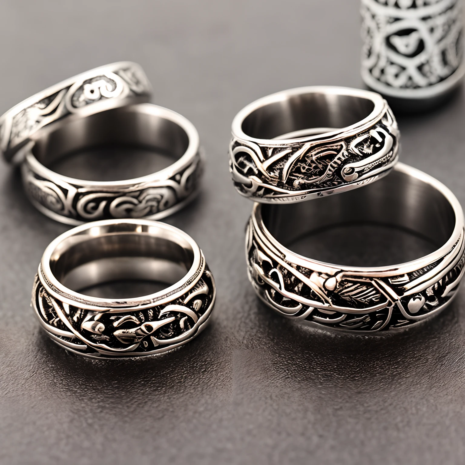 Rings like those of people in heavy metal bands, masterpiece, super detail, best quality