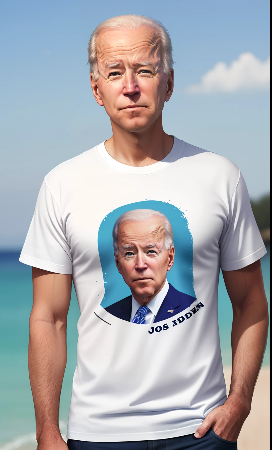 Joe Biden on a t shirt