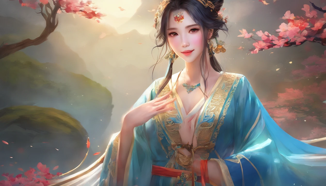 (best quality,ultra-detailed,realistic:1.37),(Korean:1.1)(beautiful detailed dress,adult,woman,detailed description),(beautiful detailed woman,beautiful Chinese background,exposed collarbone),(black eyes,natural eyes,realistic facial features,beautiful leg line),(sexy,full body photo,realistic body proportions,accurate eye ratio),(frontal photo,realistic and slender face),