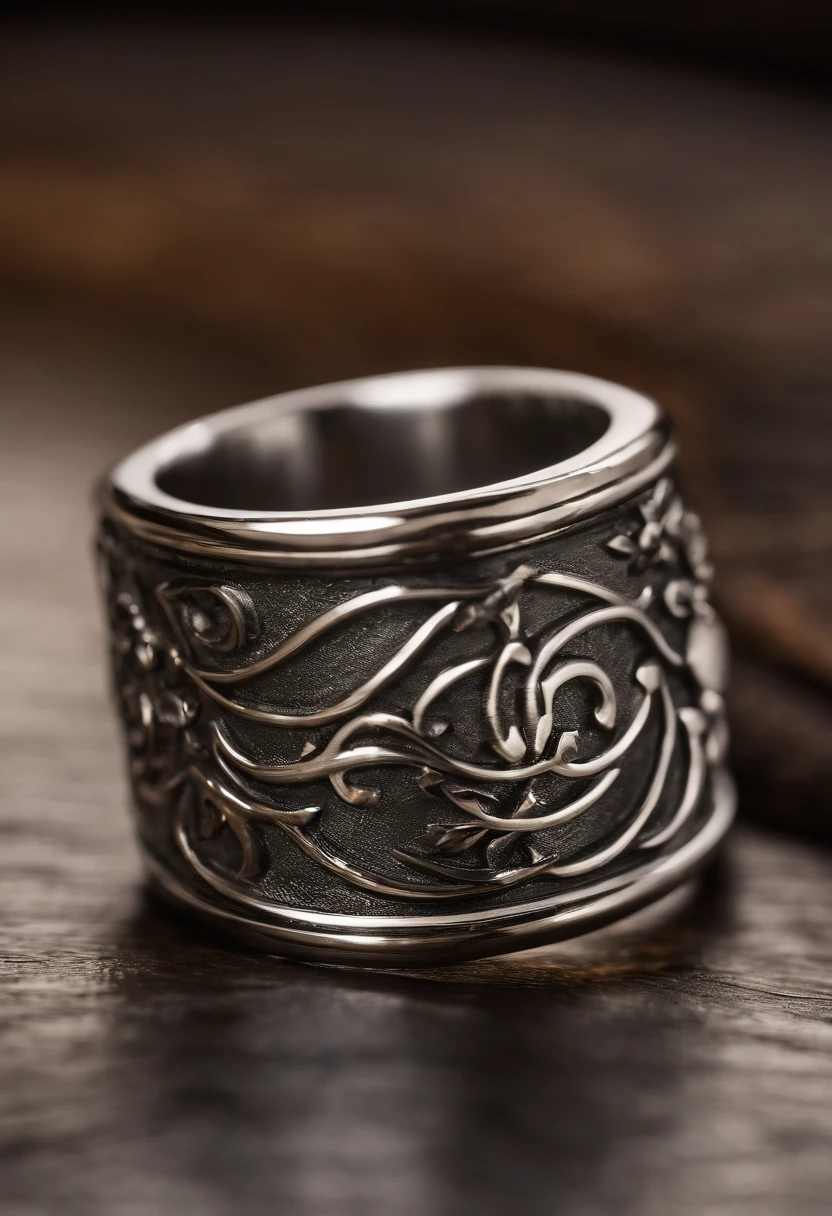 Metal rings),hyper photorealism,Alexander Calder(r,macro shot,reflective lens,spotlight,lord of the ring,Reflection,Openwork engraving,Luxury photography,Wear it on your hand,Local close-up