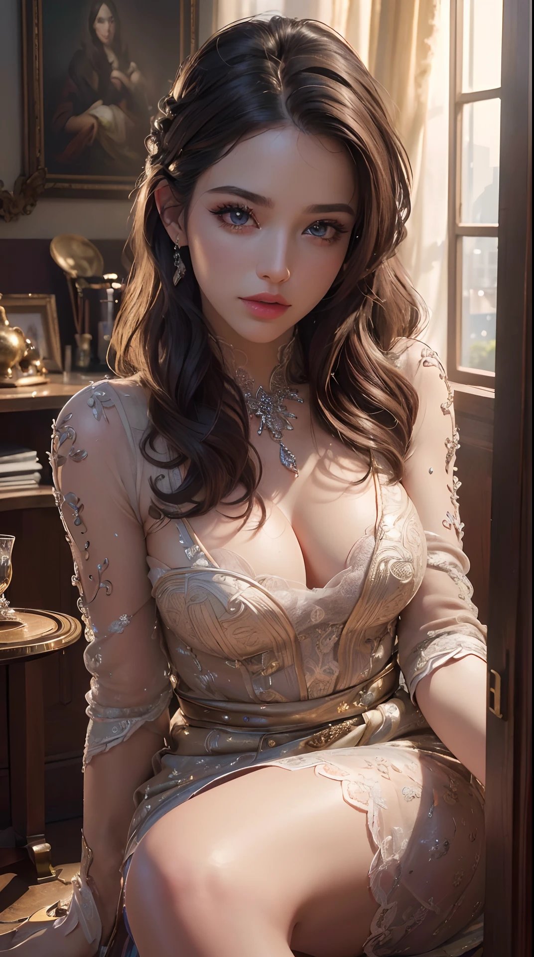 (best quality,4k,8k,highres,masterpiece:1.2), ultra-detailed, (realistic,photorealistic,photo-realistic:1.37),(beautiful detailed eyes, beautiful detailed lips, extremely detailed eyes and face, long eyelashes),studio lighting,physically-based rendering,vivid colors,(high heels),