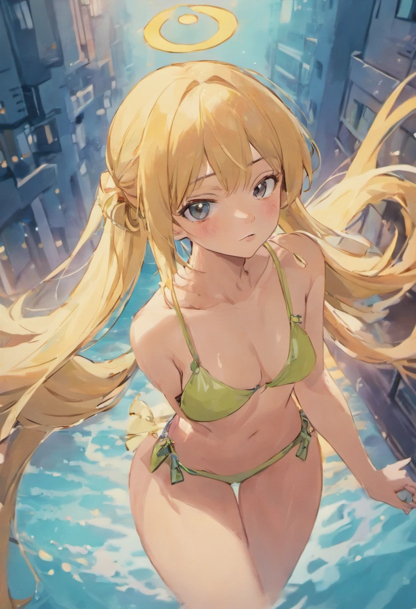 Lori silber hair a beauty girl gals Breakdown Blonde Long Ecchi swim wears poneyTail