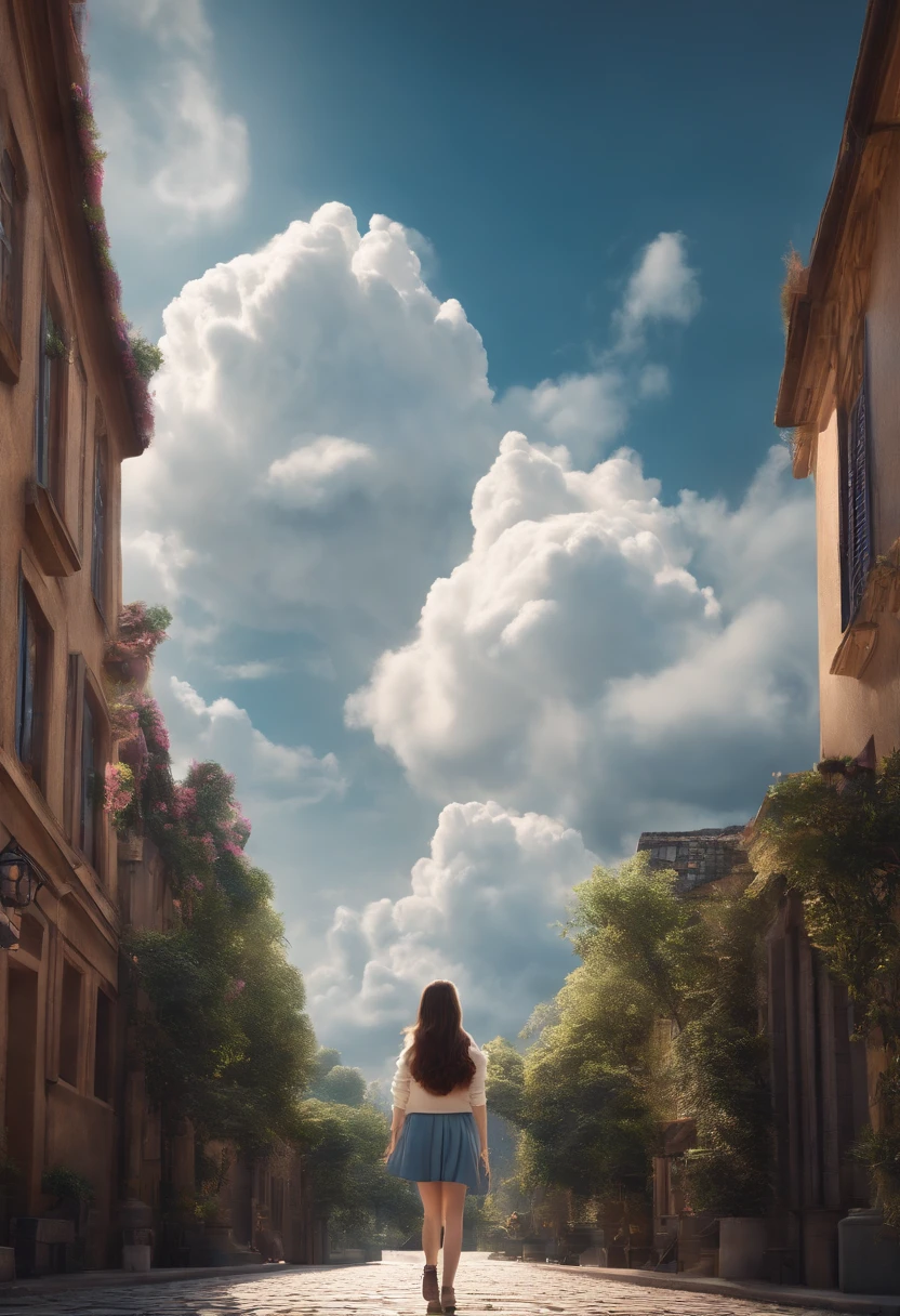 （Atmospheric elements，​​clouds，schoolgirls，quadratic element，Slightly fat，3d）The mascot