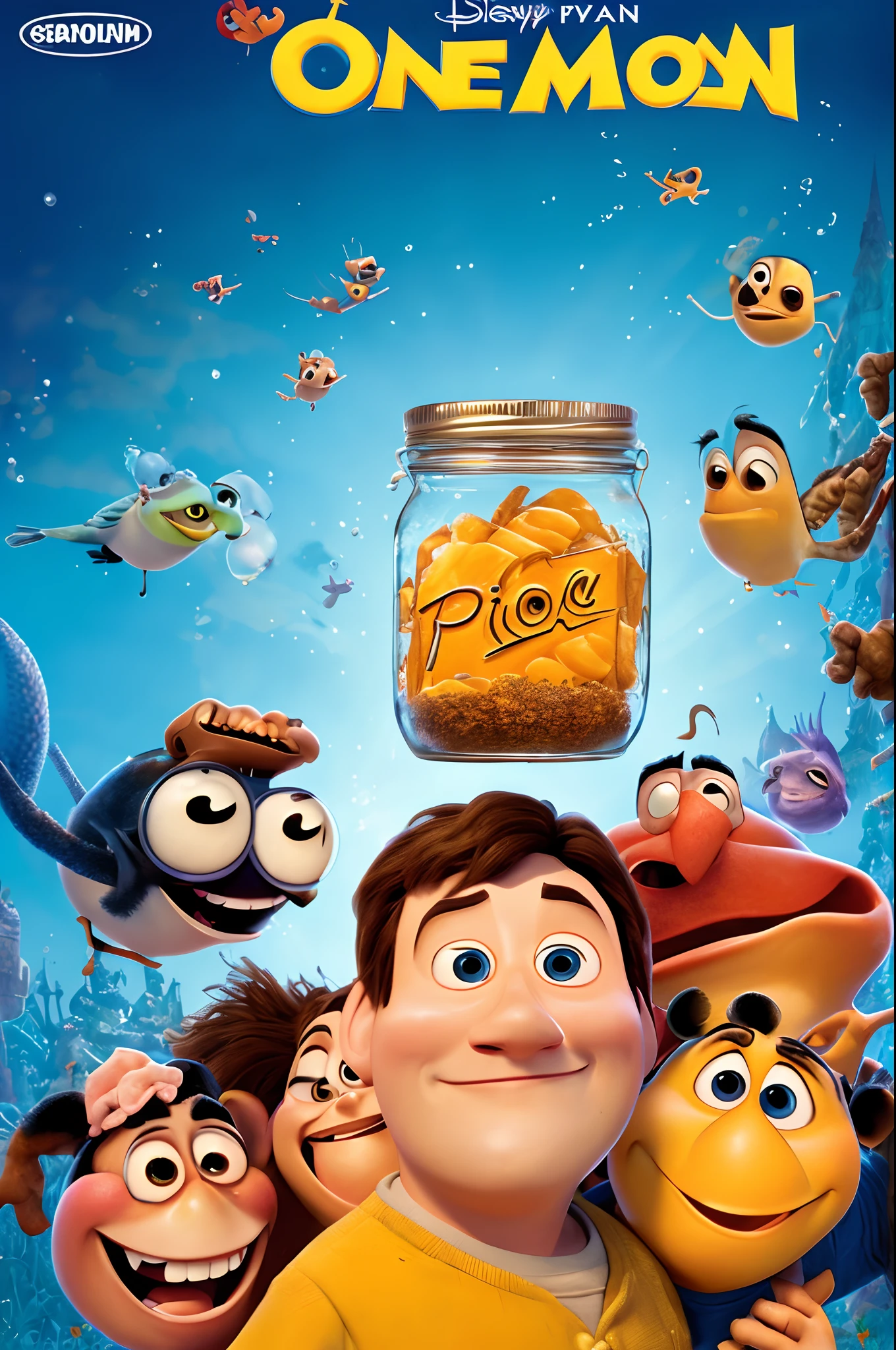 Disney Pixar poster for one man one jar