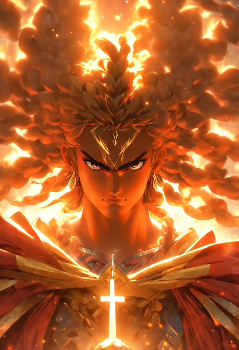 (((Anu))) best quality, ultra-high resolution, CG detalhado 4K, master part, anjo ,nuvem, Roupas de anjos, ((God of heaven)), Sumerian image, aesthetic, centralizado na tela